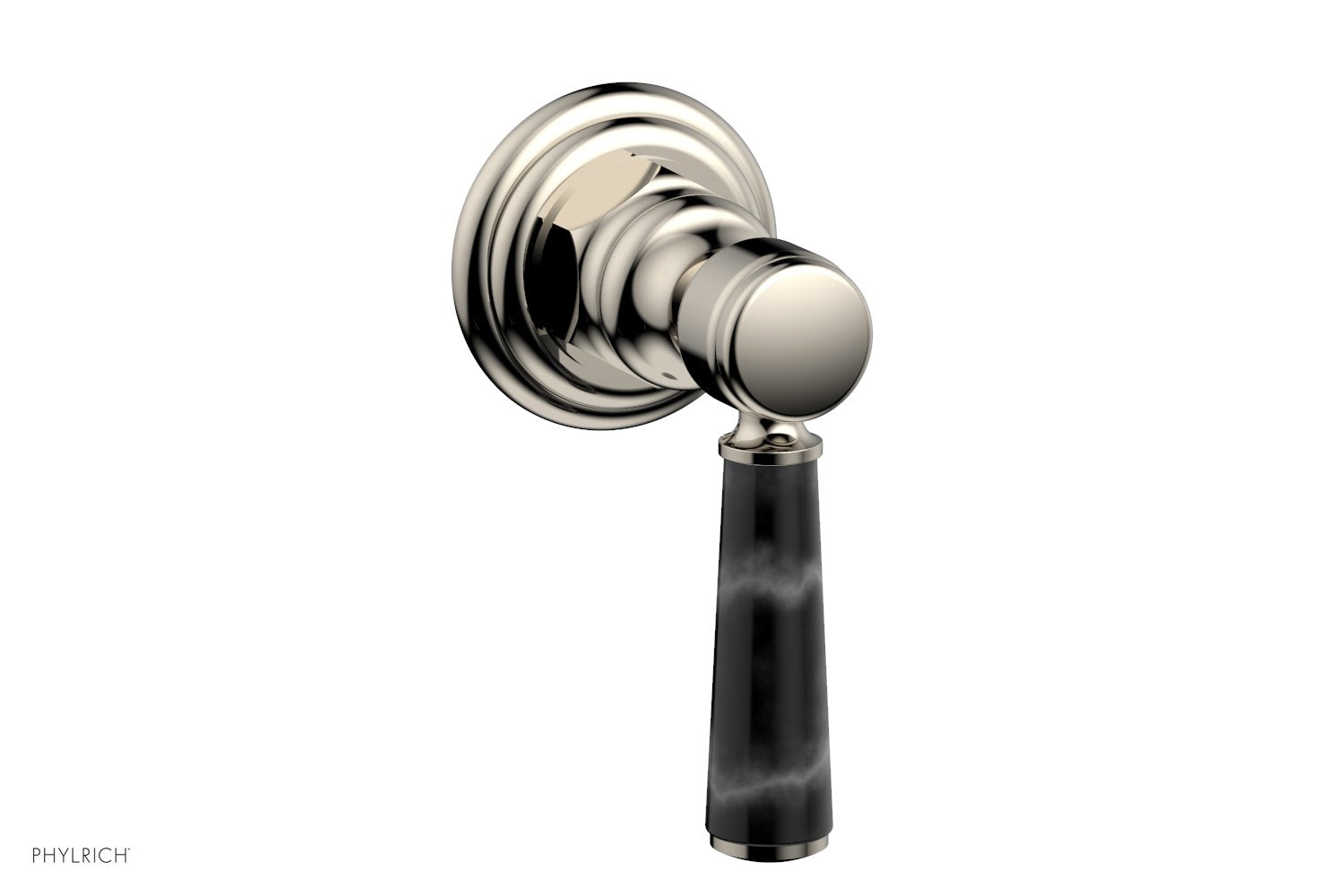 HEX TRADITIONAL HENRI Black Marble Lever Handle Volume Control Diverter Valve - Perfect for Bathroom & Kitchen Faucet Installation (Model 500 37)