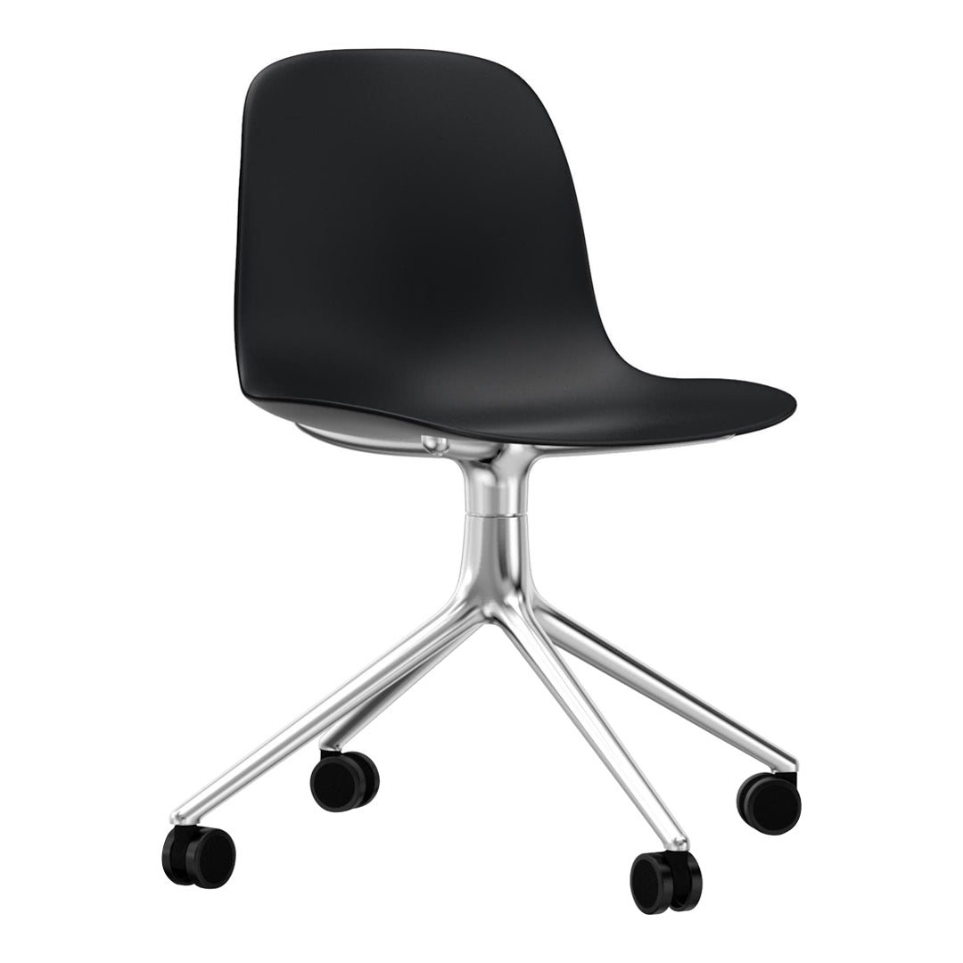 Ergonomic Form Chair with 4-Wheel Swivel Base - Adjustable Office Chair for Home & Work - Perfect for Desk Work, Gaming, and Study Sessions