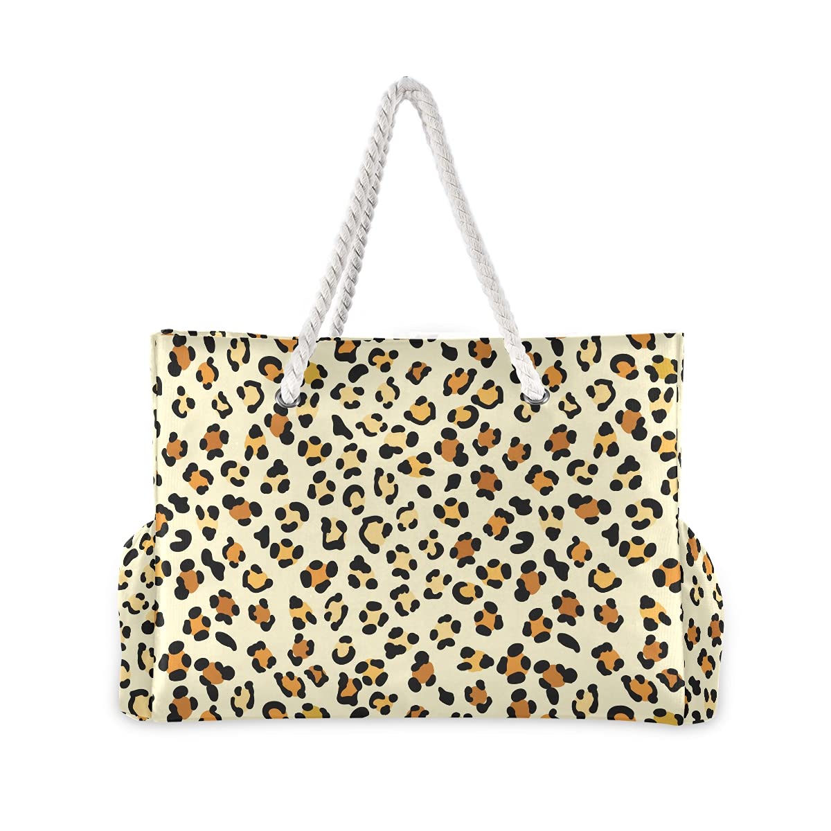**Large Beach Tote Bag with Skulls & Roses Print - Waterproof Travel & Gym Bag with Pockets - Perfect for Pool, Vacation & Workout**