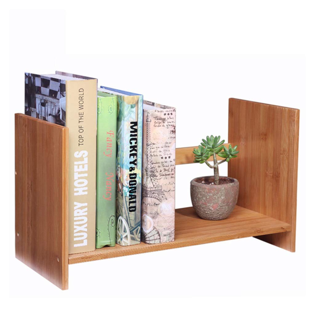 Bamboo Bookshelf for Home & Office - Wood Color Storage Shelf for Books, Kitchen, Balcony, Bay Window, Kids Room - 68x18.5x20cm Organizer for Books, Decor & Small Items
