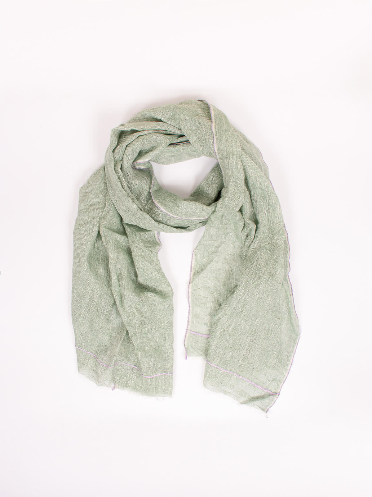 Soft Linen Scarf for Women - Sage Green & Lilac Purple Lightweight Wrap - Perfect for Spring Outfits, Beach Cover-Up & Boho Fashion Accessory