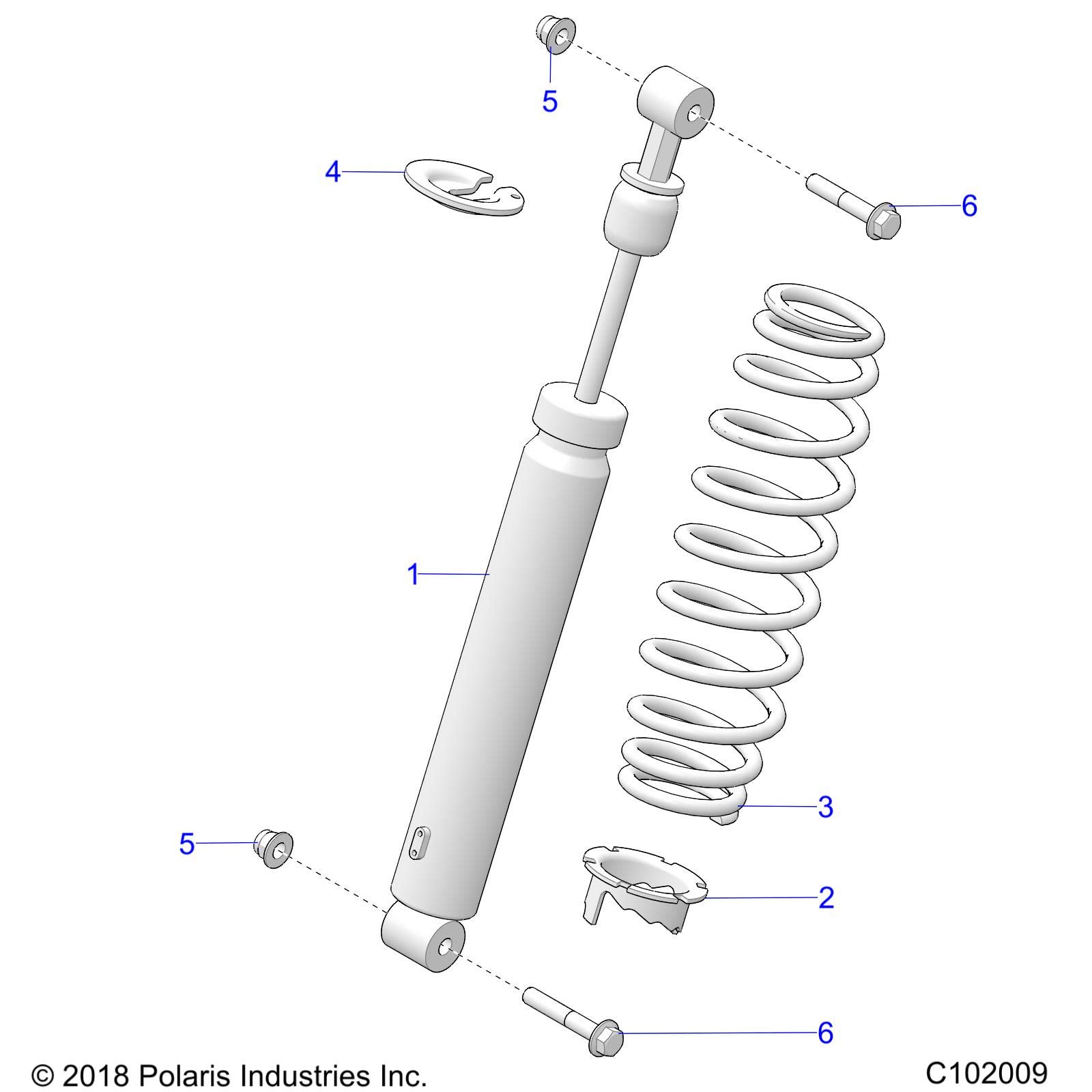 Polaris ATV 180# Compression Spring - OEM 7043708-133 Replacement Part (Bright White, Qty 1) for Off-Road Vehicle Suspension Repair & Maintenance