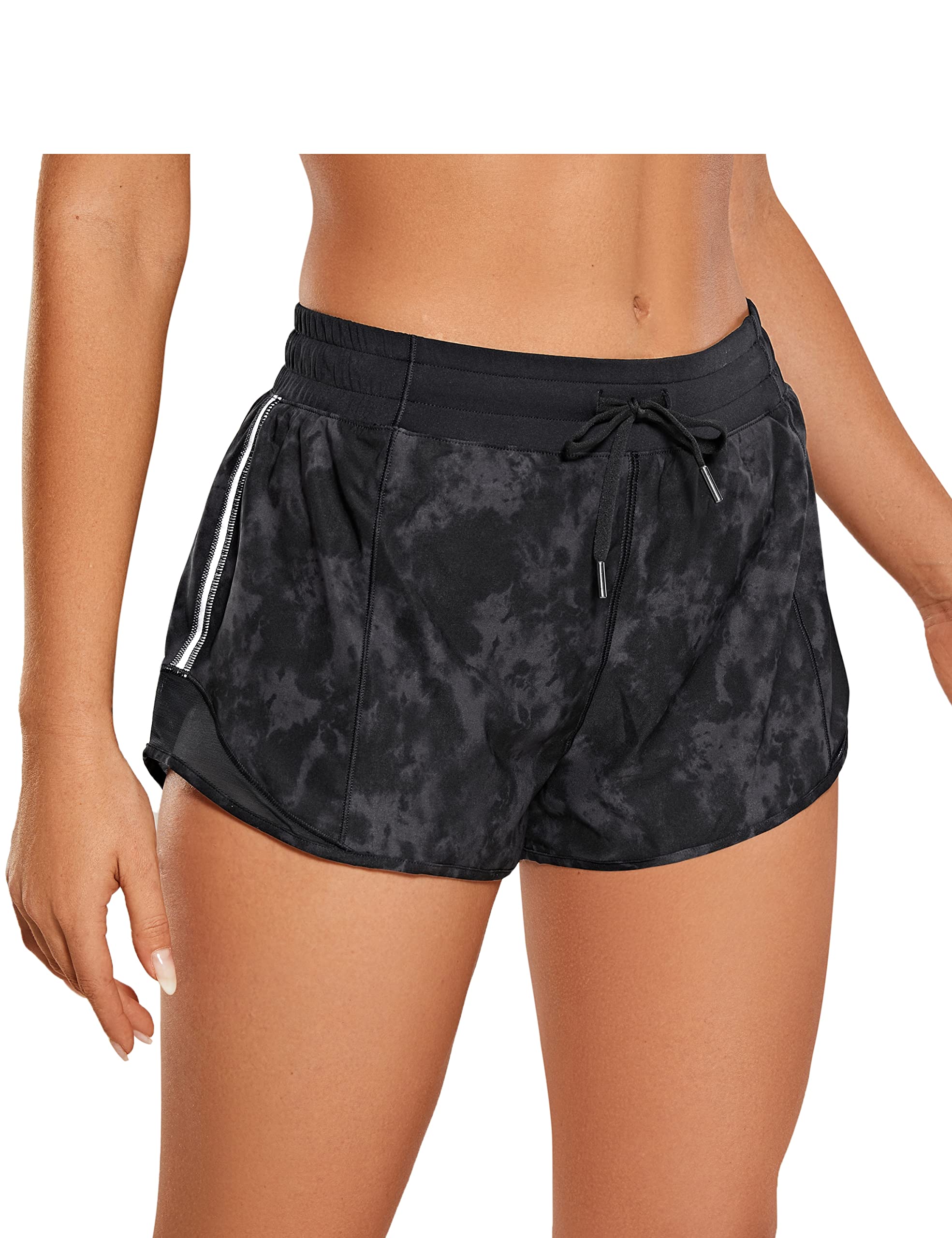 CRZ YOGA Women's High Waisted Workout Shorts with Pockets - 2.5