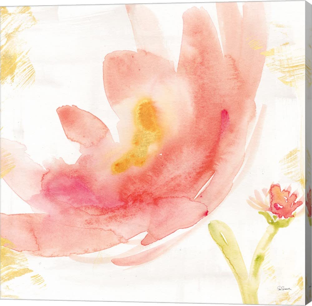 Breeze Bloom V by Sue Schlabach - 18x18 Inch Canvas Wall Art, Handmade Gallery Wrap Painting for Living Room, Bedroom & Office Decor