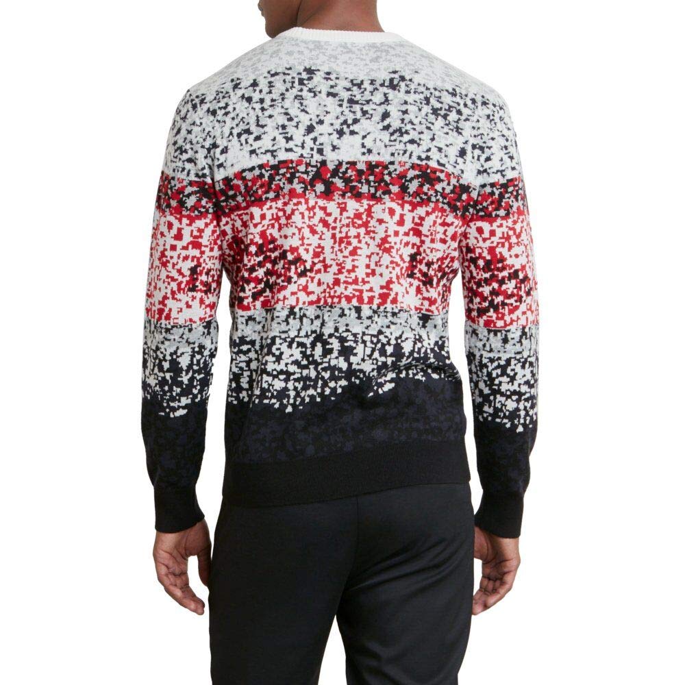 Kenneth Cole Reaction Men's Pixel Red Camo Sweater - Soft Pullover Hoodie for Casual Wear & Outdoor Activities