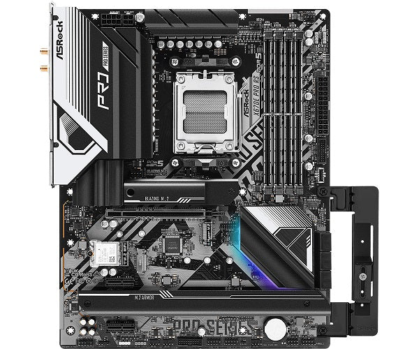 ASRock X670E PRO RS (AX WiFi) AMD Socket AM5 ATX Motherboard - Supports AMD Ryzen 7000 Series CPUs, DDR5, PCIe 5.0 - Perfect for Gaming PCs, Workstations & Content Creation