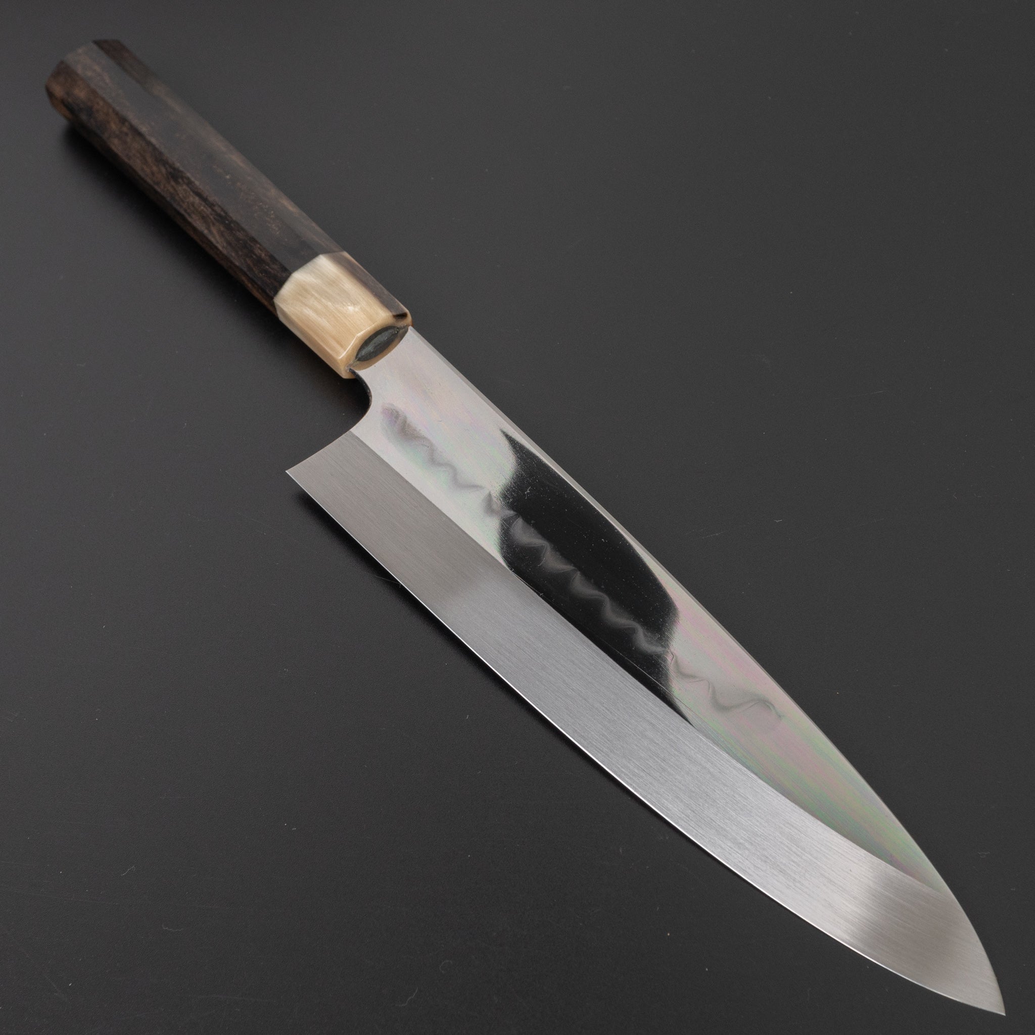 Hitohira Togashi Kambei White #1 Mizu Honyaki Gyuto 240mm Japanese Chef Knife with Taihei Ebony Handle - Limited Edition with Saya #003 - Perfect for Sushi, Sashimi & Precision Cutting