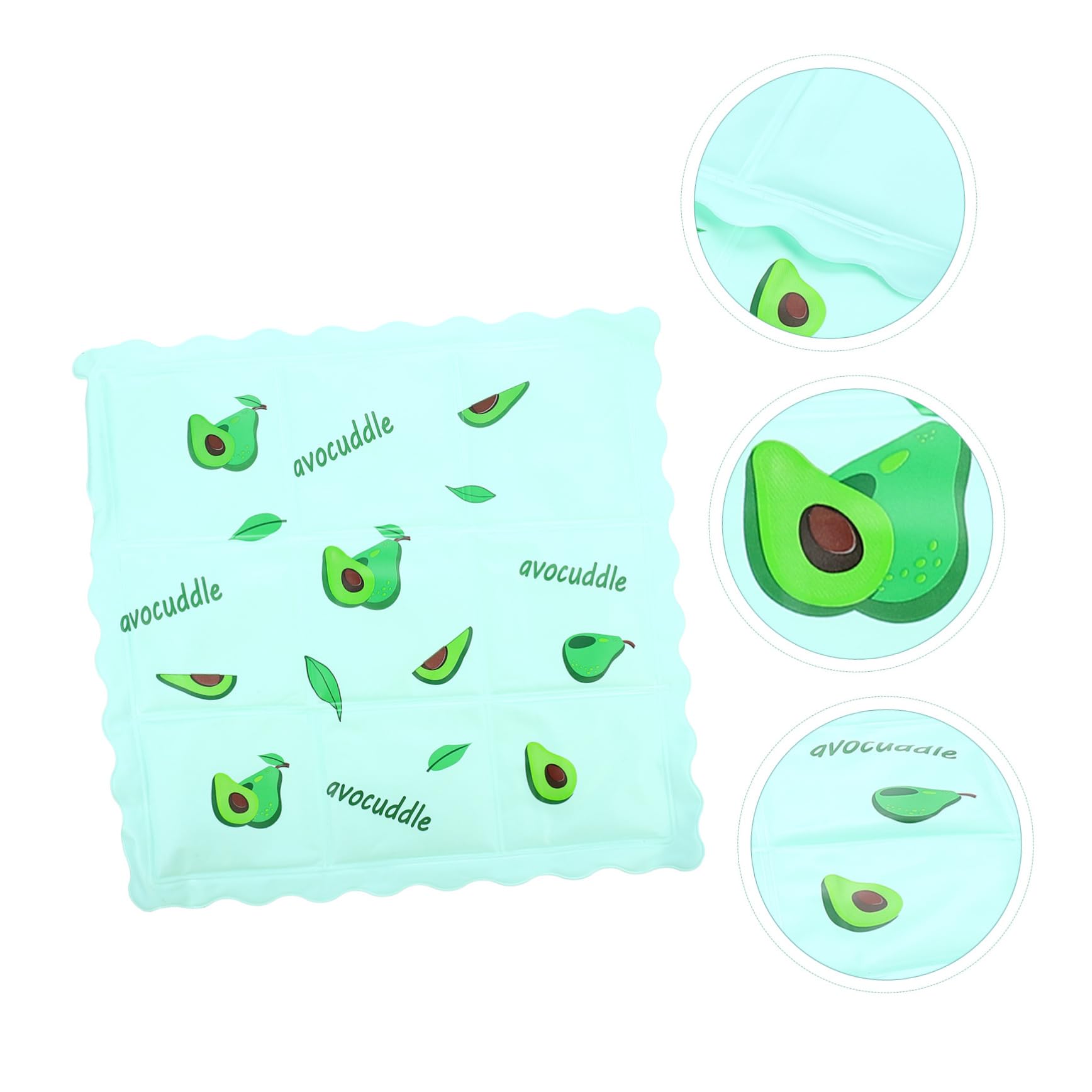 CIMAXIC Cooling Pet Car Seat Canopy with Weights & Gel Cooling Mat - Summer Travel Pad for Dogs & Cats - PVC Green - Perfect for Road Trips & Hot Weather Comfort