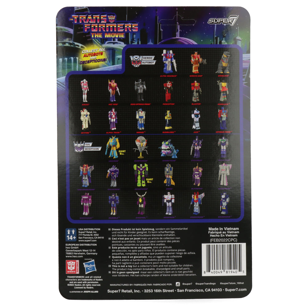 Cyclonus Transformers Wave 6 ReAction Figure - Collectible Action Figure for Fans & Display - Perfect for Toy Collections & Nostalgic Gift Giving