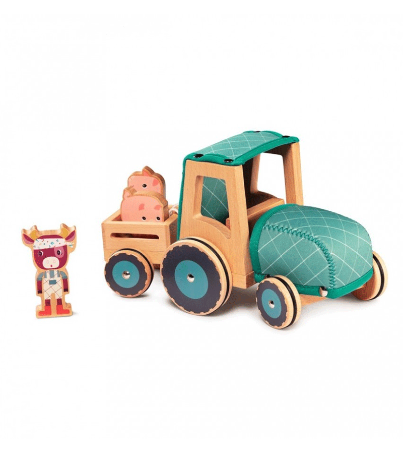 Lilliputiens Tractor Toy for Kids - Interactive Farm Vehicle with Lights & Sounds - Perfect for Pretend Play, Learning & Gift Giving