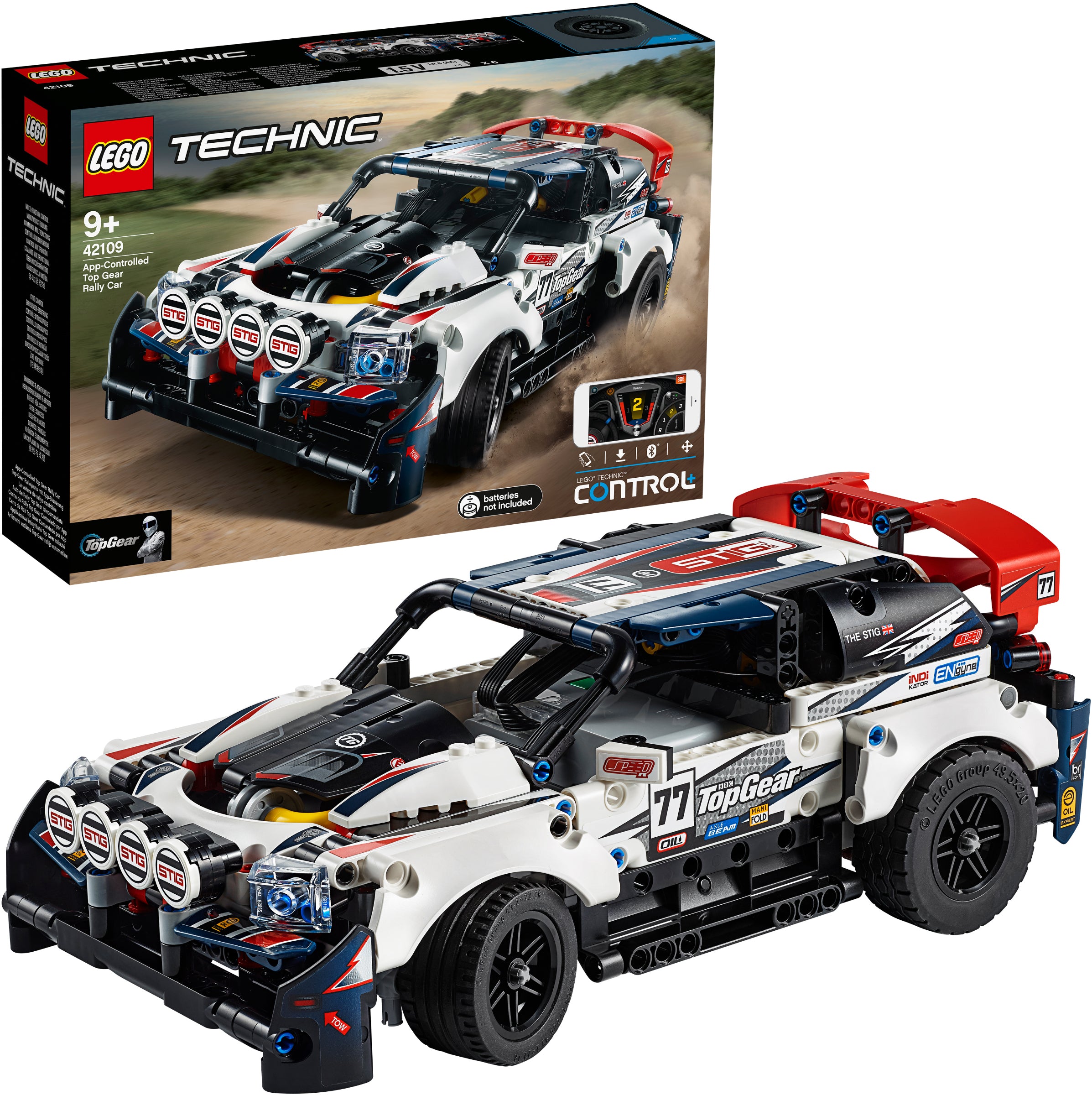 LEGO 42109 App Controlled Top Gear Rally Car – Remote Control Building Kit for Kids & Adults – Perfect for Racing, Collecting & STEM Learning
