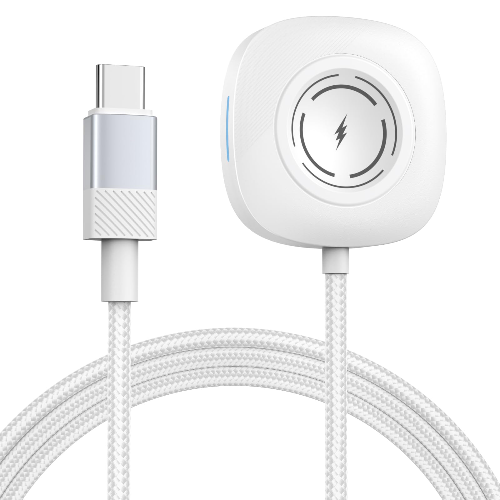 Upgraded Magnetic Wireless Charger for Apple Watch - Fast USB-C Charging Cable, Portable Travel Charger (3.3FT, White) | Compatible with iWatch Ultra, Series 10/9/8/7/6/SE/SE2/5/4/3/2/1 | Perfect for Home, Office & Travel Use