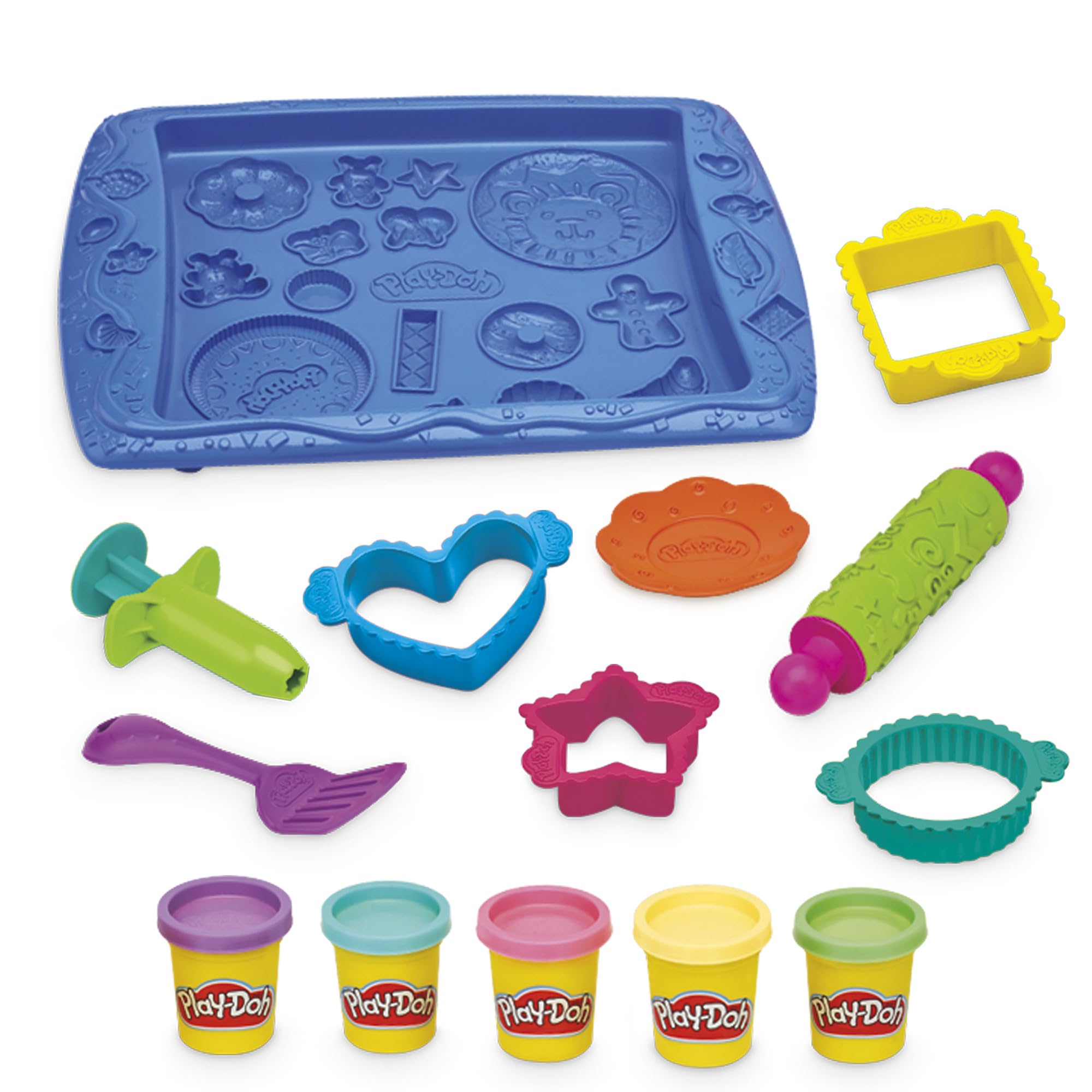 Play-Doh Kitchen Creations Cookie Creations Playset - Kids Arts & Crafts Set, Preschool Play Food Toys for Boys & Girls Ages 3+ - Fun Baking Pretend Play for Birthday & Easter Gifts (Amazon Exclusive)
