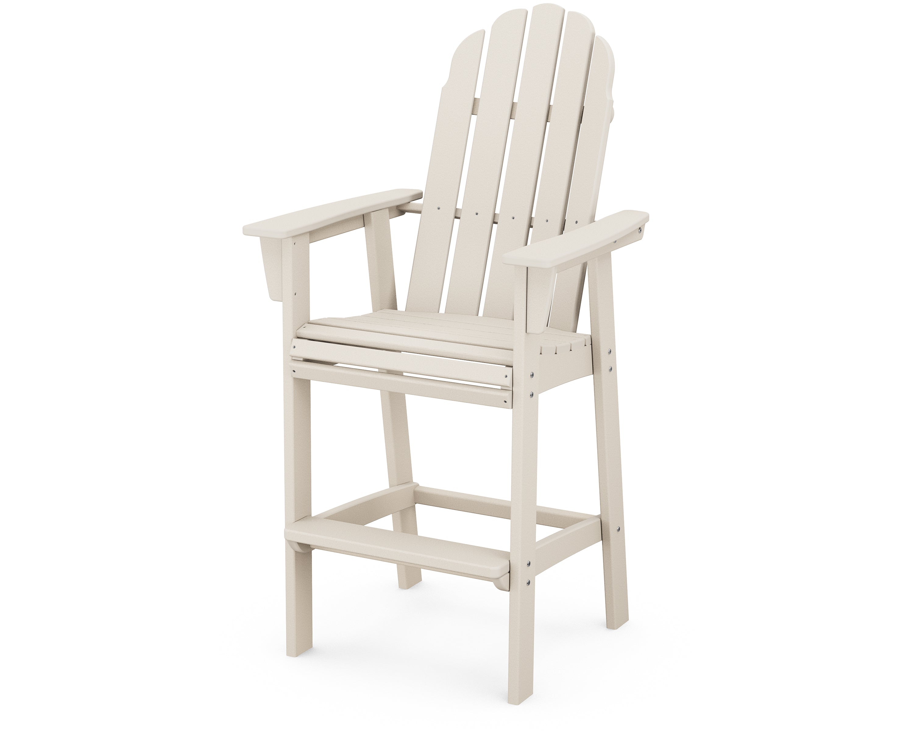 POLYWOOD Vineyard Curveback Adirondack Bar Chair - Outdoor Patio Furniture for Poolside, Garden, and Backyard Relaxation - Weather-Resistant & Durable