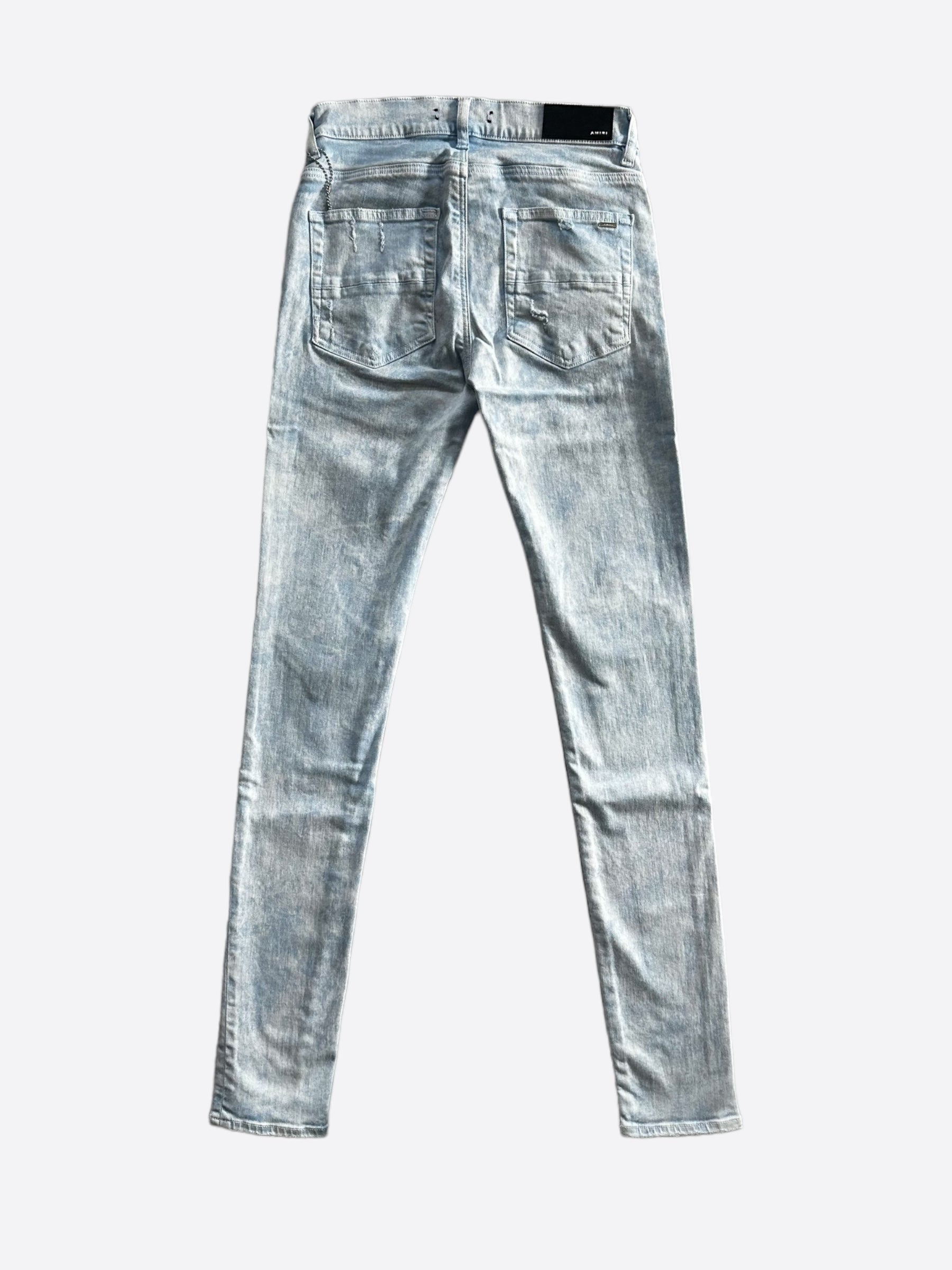 Amiri Mineral Wash Blue Patch MX1 Jeans - Premium Distressed Denim for Men | Streetwear & Casual Style | Perfect for Night Out and Urban Fashion