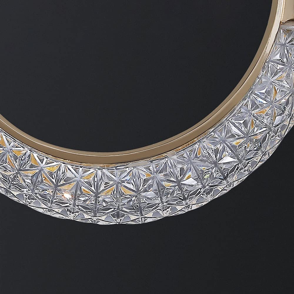Baska LED Pendant Light - Modern Moon Fairy Chandelier for Bedroom, Dining Room & Kitchen Island - Dimmable Hanging Ceiling Lamp with Minimalist Design - Perfect for Bedside Lighting, Home Decor and Interior Design