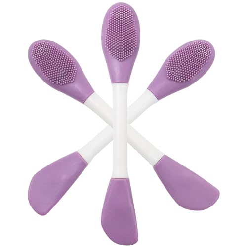HETSHIV 2-in-1 Double-Sided Silicone Face Applicator Brush & Massage Spatula - Blackhead Remover & Skincare Tool for Facial Mask Application & Exfoliation (2 Pack) - Perfect for At-Home Spa & Beauty Routine