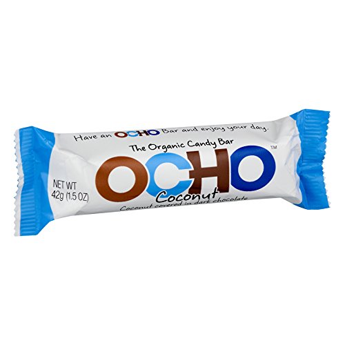 OCHO Organic Coconut Candy Bars - 1.5oz (18 Pack) | Gluten-Free, Vegan Snacks for Parties, Gifts & Healthy On-the-Go Treats