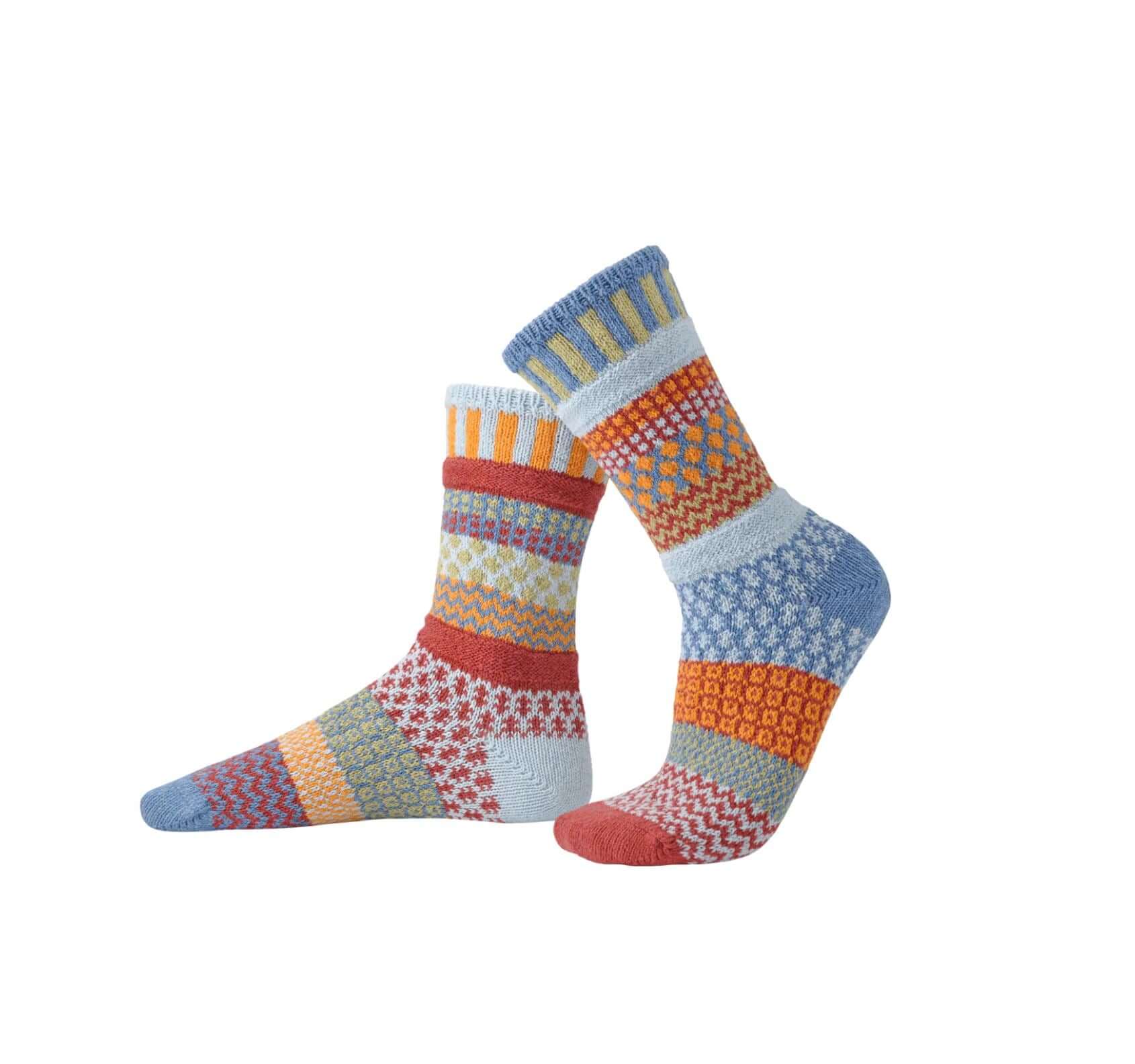 FIG Knitted Crew Socks for Men & Women - Soft Comfortable Cotton Casual Socks - Perfect for Daily Wear, Workout, and Home Relaxation