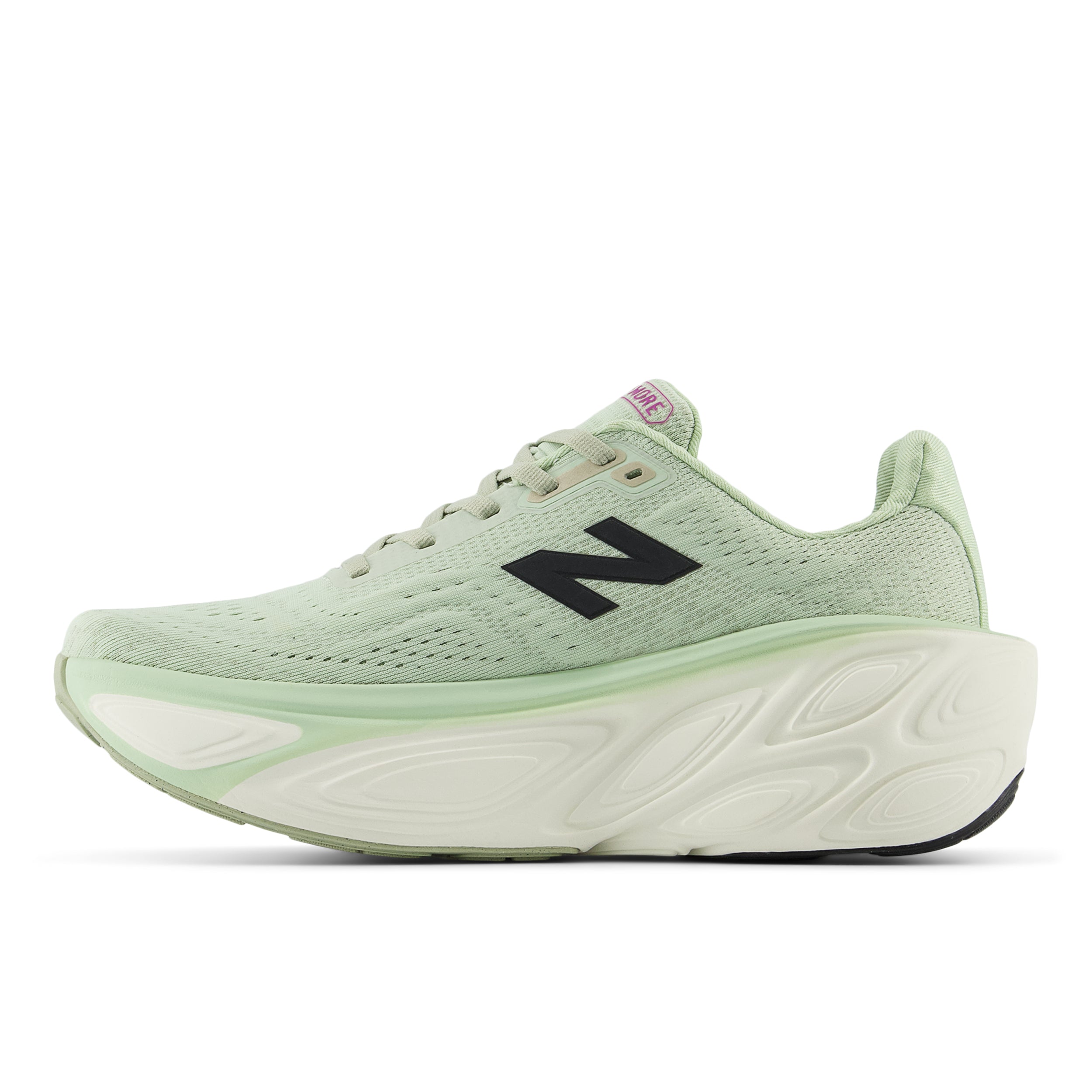 New Balance Women's Fresh Foam X More v5 Running Shoes - Lightweight Cushioned Sneakers in Natural Mint/Purple Fuchsia/Black | Perfect for Jogging, Gym Workouts & Everyday Comfort