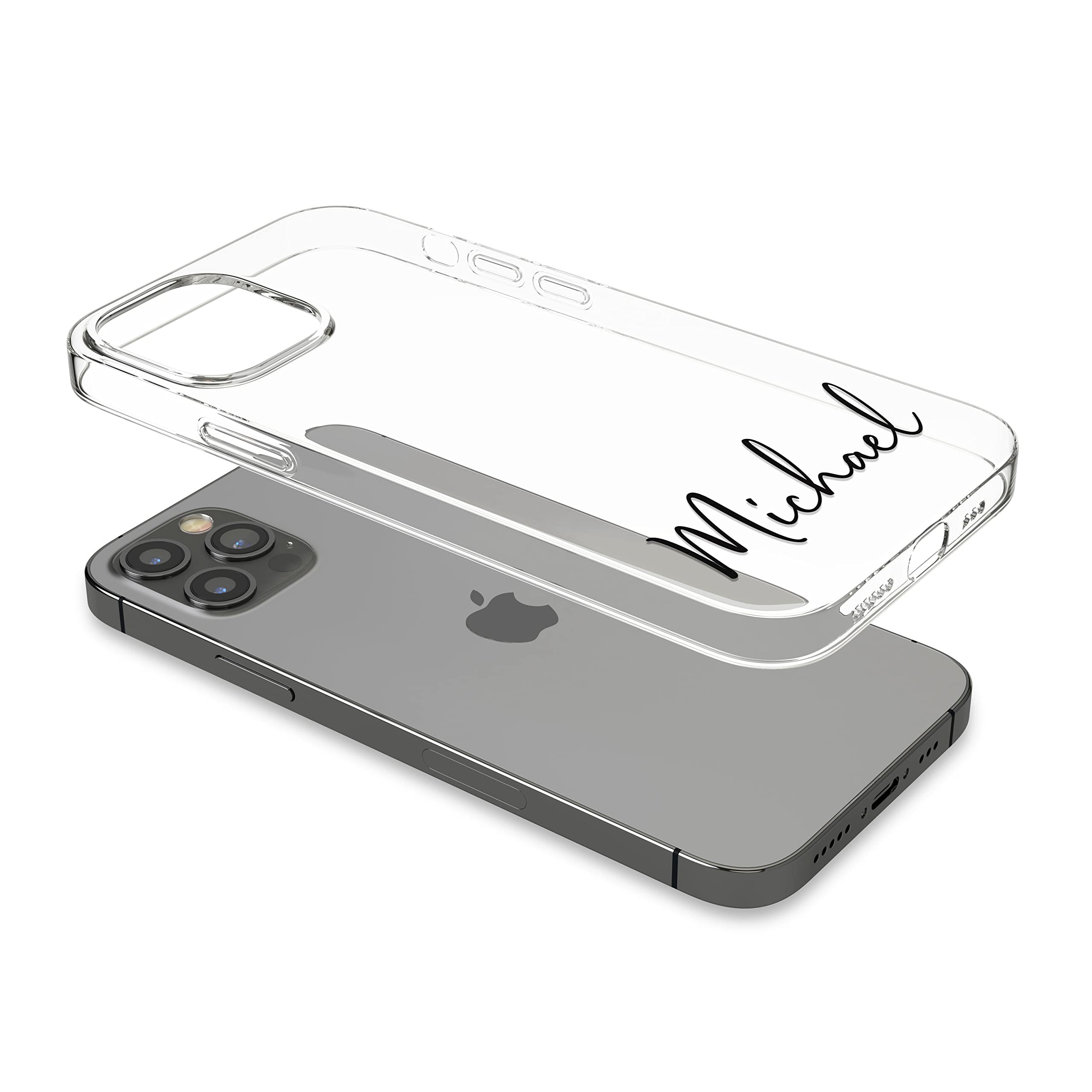 Birsppy Liana Custom Personalized Name iPhone Case - Clear Handwritten Style Cover for iPhone 15 Pro Max/14 Plus/13 Mini/12/11/XR/XS/X/10/8/7/SE/6s/6 - Perfect Gift & Daily Protection