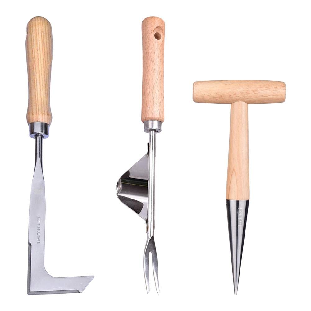 Stainless Steel Weeding Tool Set - Durable Gap Weeder & Grass Remover with Cutter - Multifunctional Gardening Tools for Lawn Care, Planting & Weed Removal - Perfect for Home Gardens, Yards & Landscaping