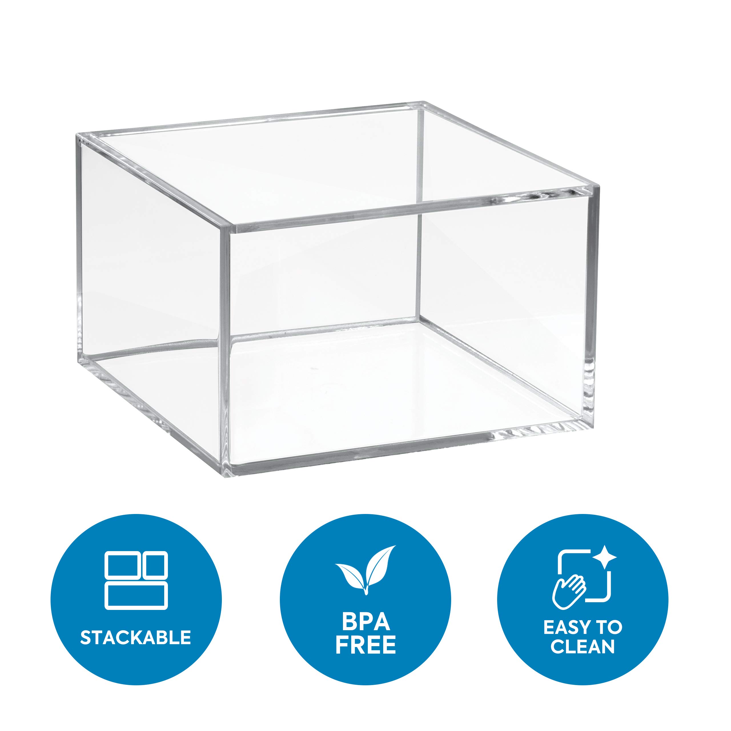 InterDesign Clarity Clear Makeup Organizer with Lid - 4