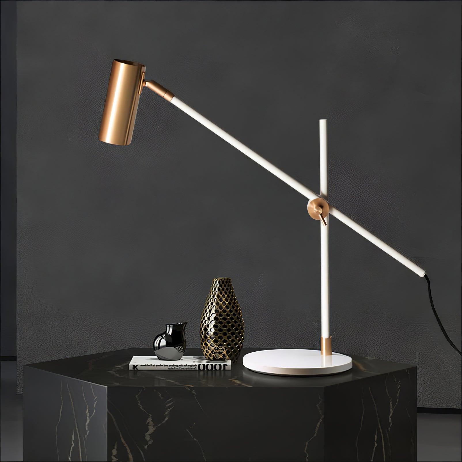 Modern LED Table Lamp - Adjustable Brightness & USB Charging Port for Bedroom, Office & Living Room - Perfect for Reading, Working & Relaxing