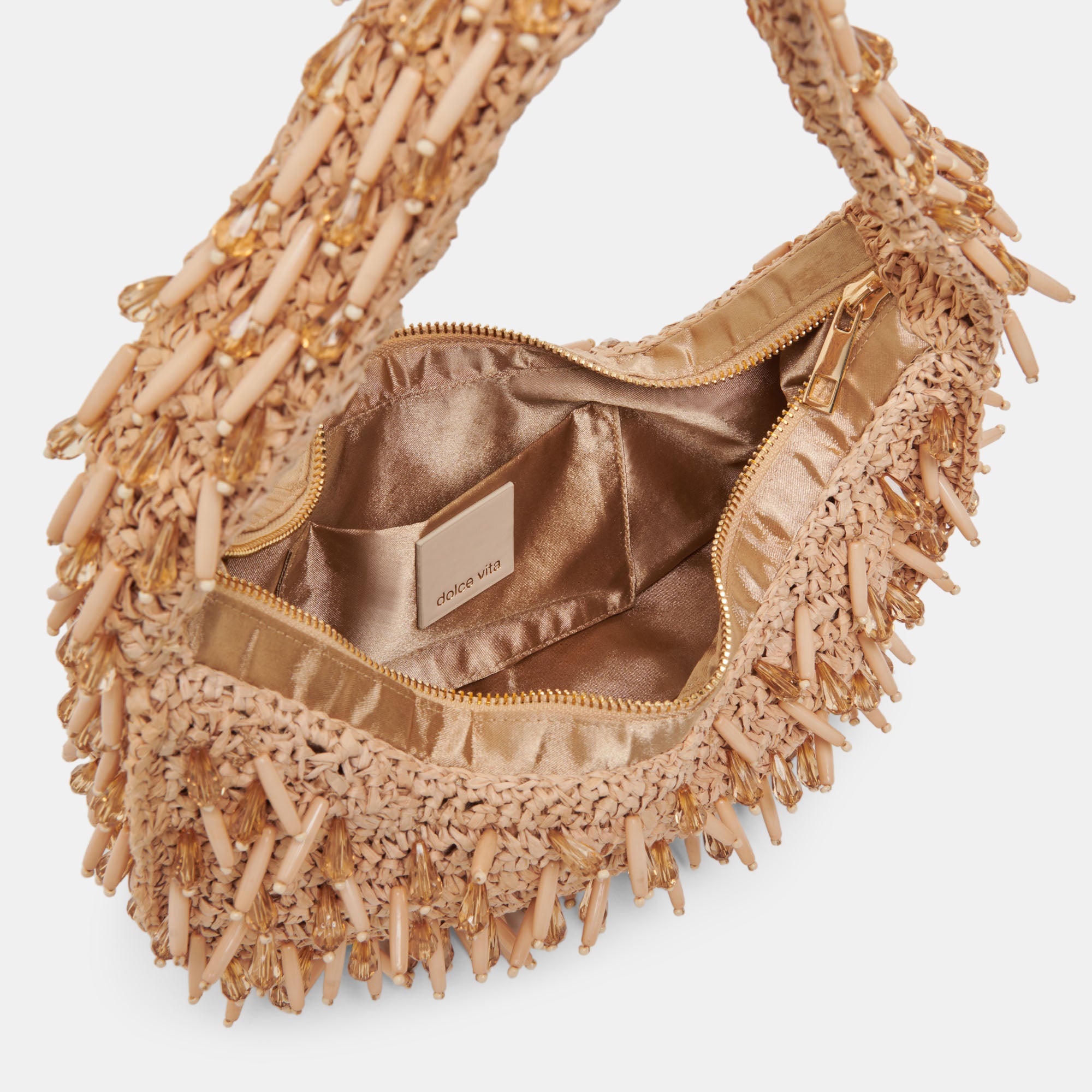 CAICOS Natural Raffia Shoulder Bag - Handmade Woven Beach Tote for Women, Summer Vacation & Travel Accessories
