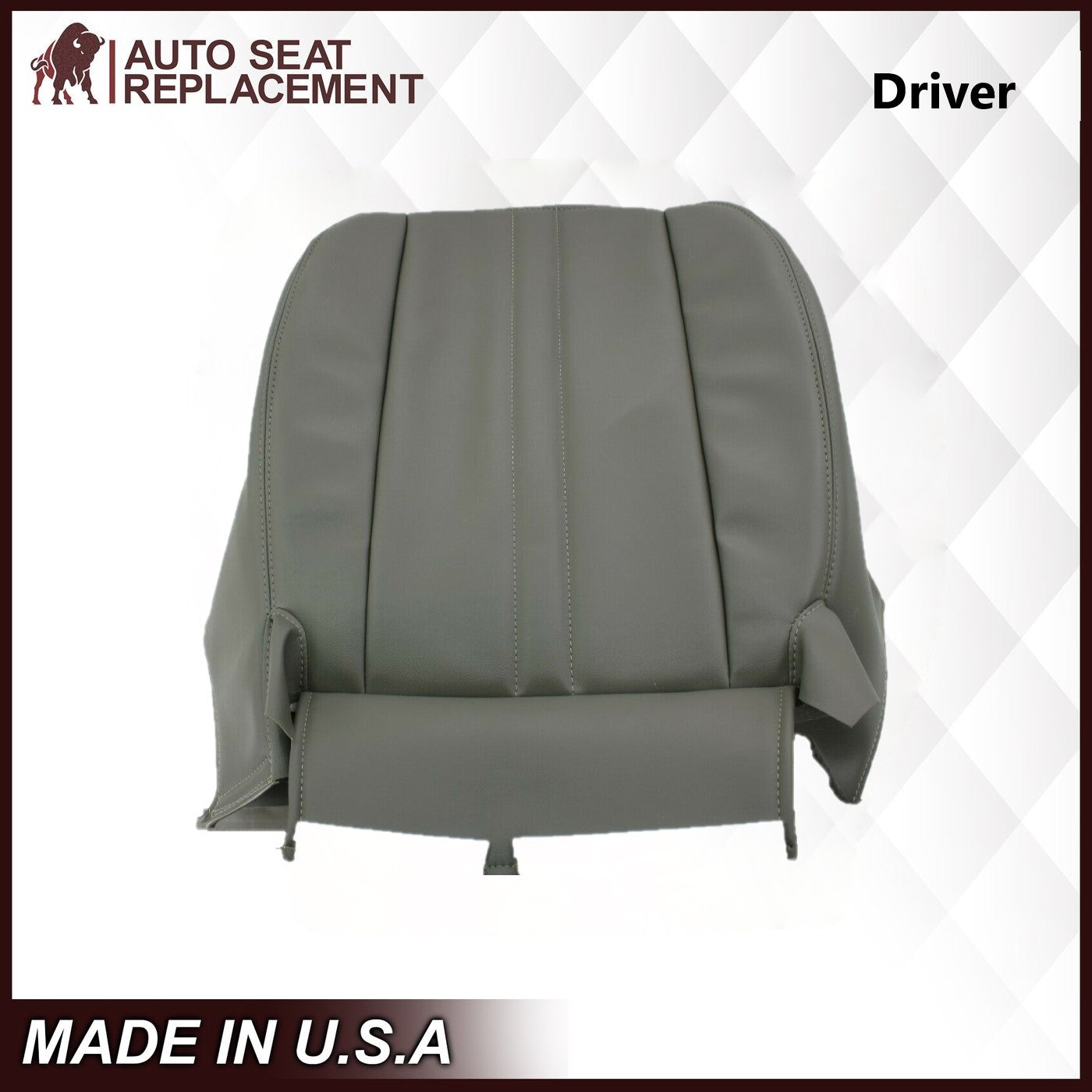 1997-2002 GMC Savana Cargo Van Gray Bottom Vinyl Seat Cover - Durable, Custom Fit Replacement Seat Protection for Work Vans & Delivery Vehicles