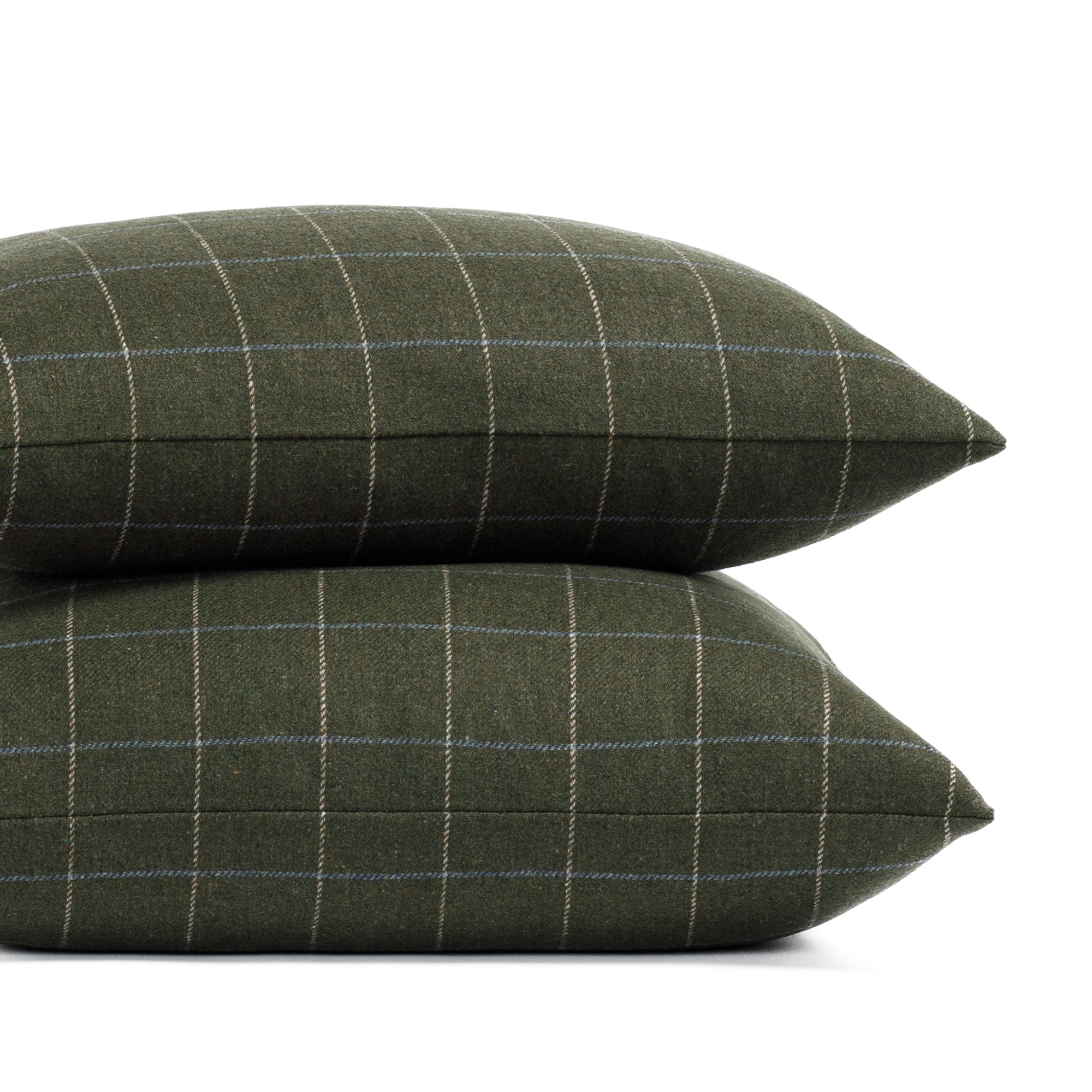 Addison Plaid 20x20 Decorative Throw Pillow Cover - Moss Green Checkered Pattern for Sofa, Bed & Home Decor