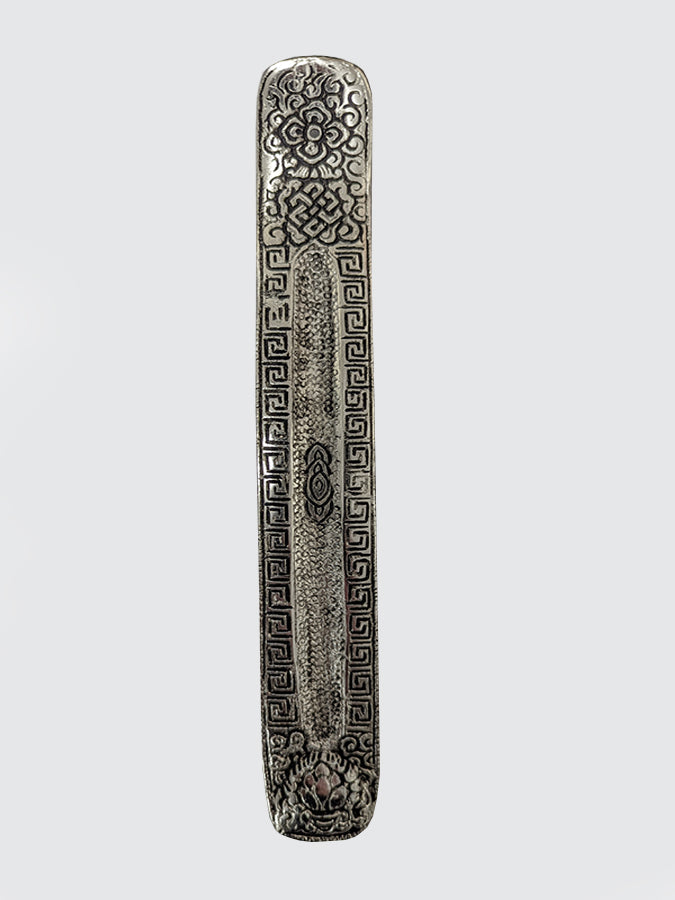 Namaste Metal Embossed Incense Holder with Floral Design - Perfect for Yoga, Meditation & Home Decor