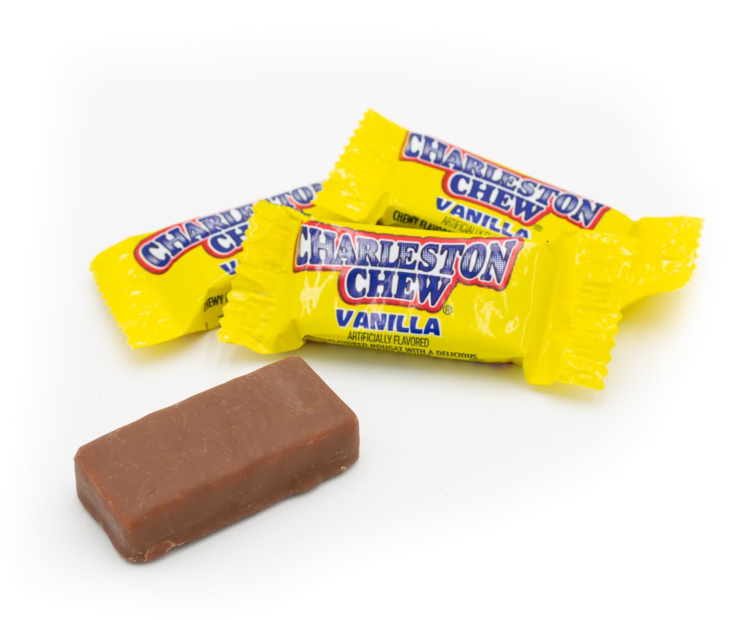 Charleston Chew Vanilla Candy Bars - 2 lb Bulk Taffy Bag (108 Individually Wrapped Pieces) | Gluten Free, Peanut Free, Old Fashioned Candy | Perfect for Parties, Movie Nights & Gift Baskets
