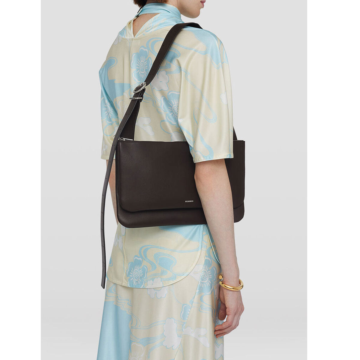 Ombra East West Espresso Leather Crossbody Bag - Stylish & Compact for Everyday Use, Travel, and Work