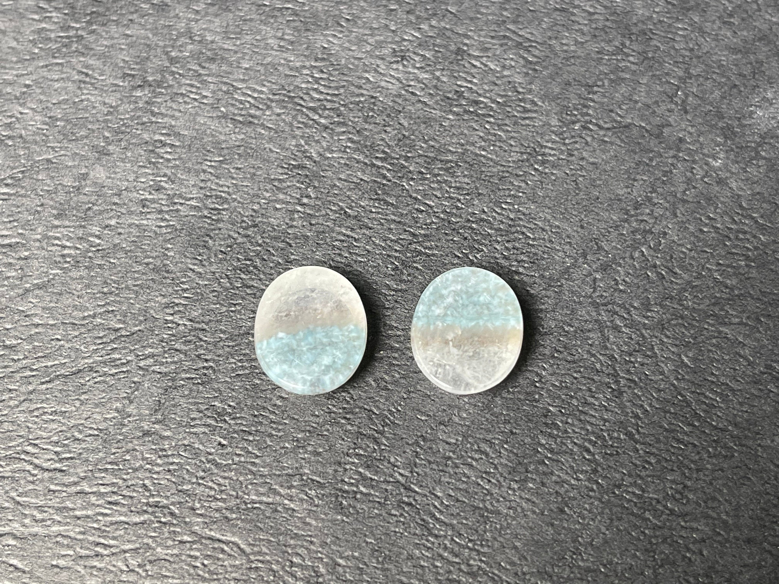 GILALITE Cabochons | Medusa Paraiba Quartz Striped Oval Gemstones for Jewelry Making (43799) | Perfect for Necklaces, Earrings & DIY Craft Projects