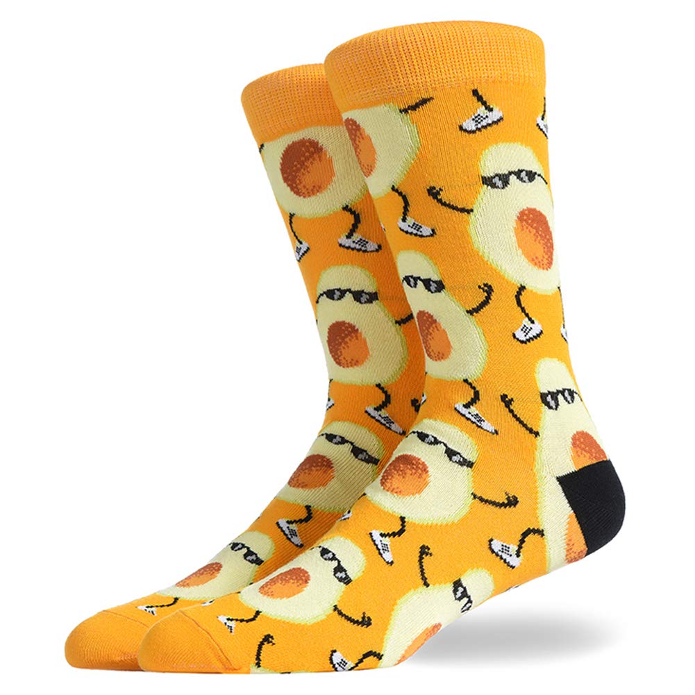 Funny Men's Novelty Cotton Casual Crew Socks - Crazy Cool Patterns, Multi-Pack for Comfort & Style - Perfect for Gifts, Cosplay, and Everyday Wear