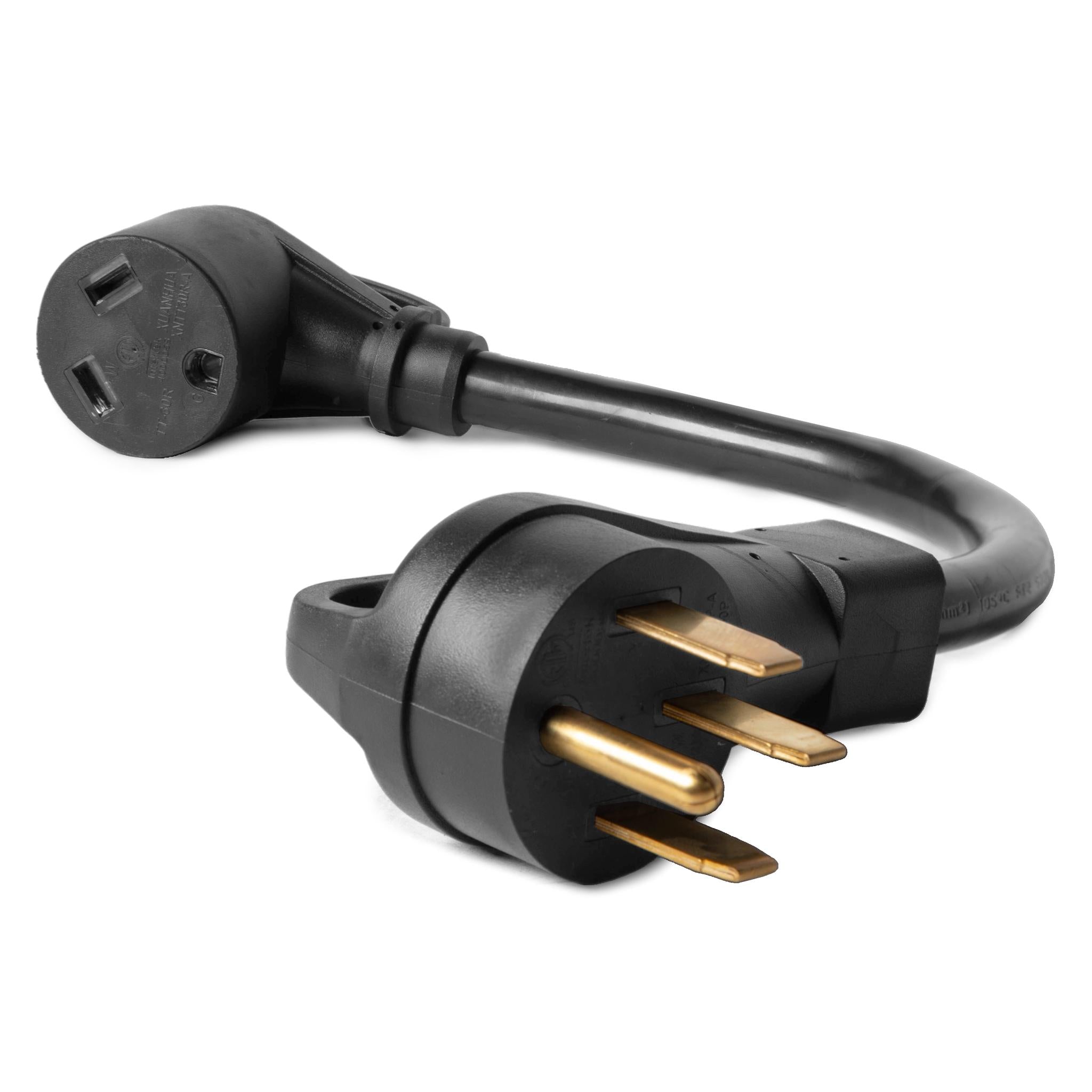 WEN PC1430 50 Amp NEMA 14-50P to 30 Amp NEMA TT-30R RV Power Adapter Cord - 1 Foot Heavy Duty Extension for Campers & Travel Trailers - Perfect for RV Parks & Outdoor Power Needs