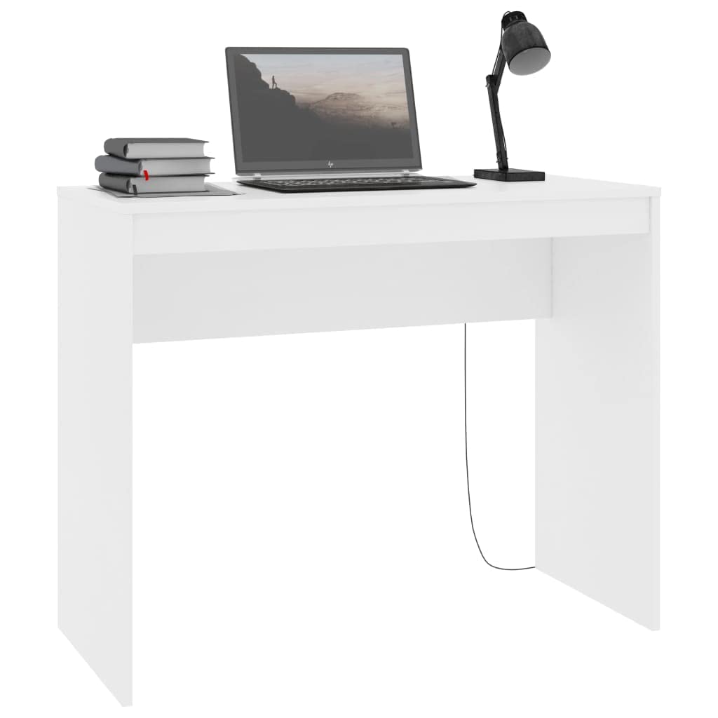 Modern White Makeup Vanity Desk with Storage - 35.4