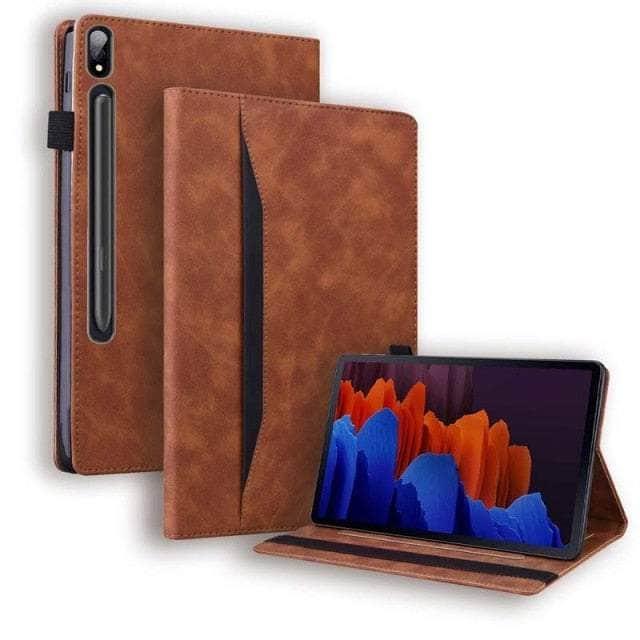 Samsung Galaxy Tab S8 Plus X800 PU Leather Wallet Stand Case with Kickstand - Perfect for Business, Travel & Home Use