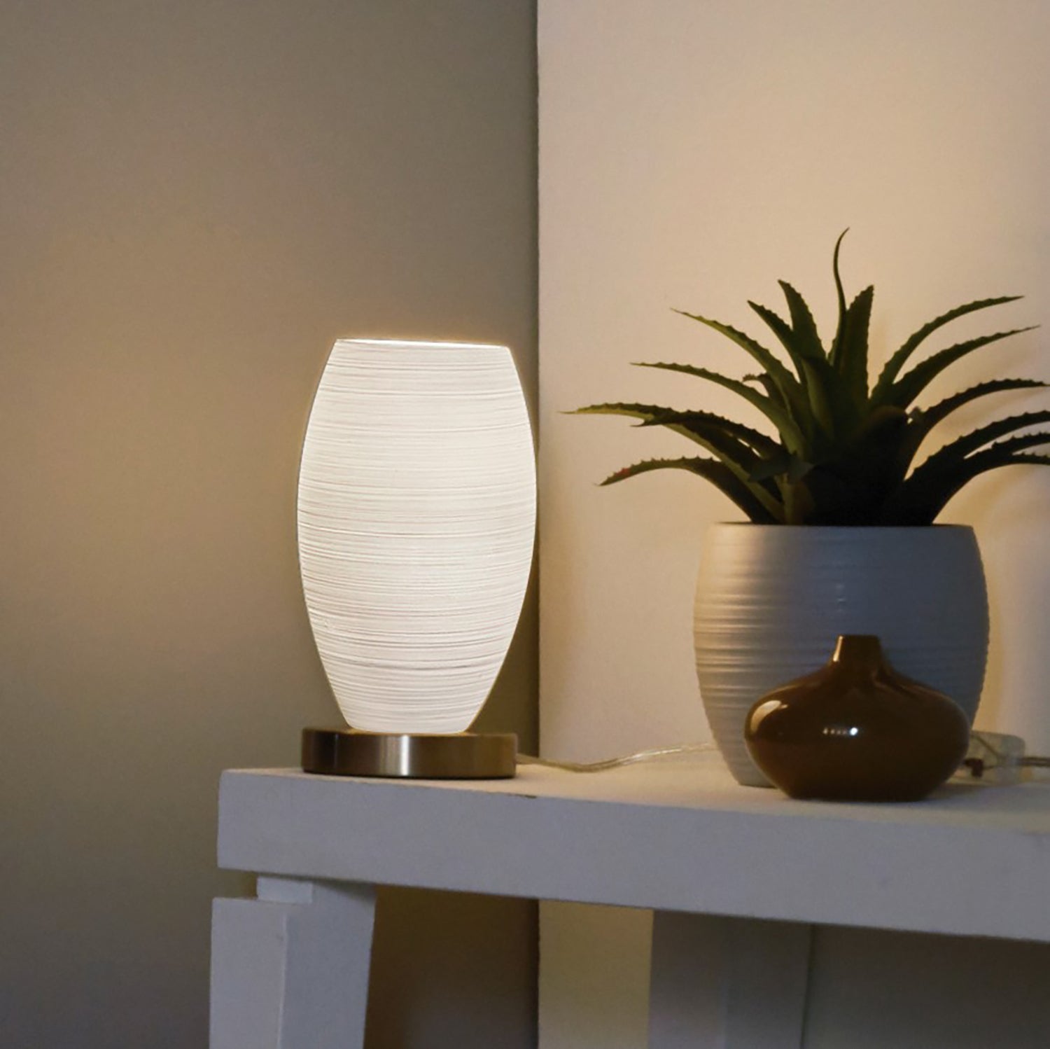 Batista Table Lamp - Modern LED Desk Light for Home Office, Bedroom & Living Room - Stylish Nightstand Lighting for Reading & Decor