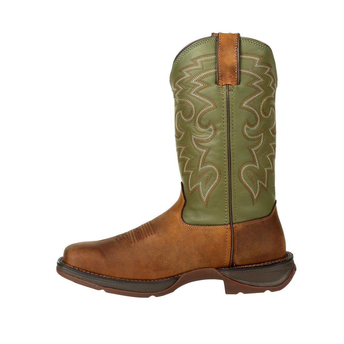 Rebel Coffee & Cactus Western Boots - Women's Pull On Cowboy Boots for Country Dancing, Rodeo & Casual Wear