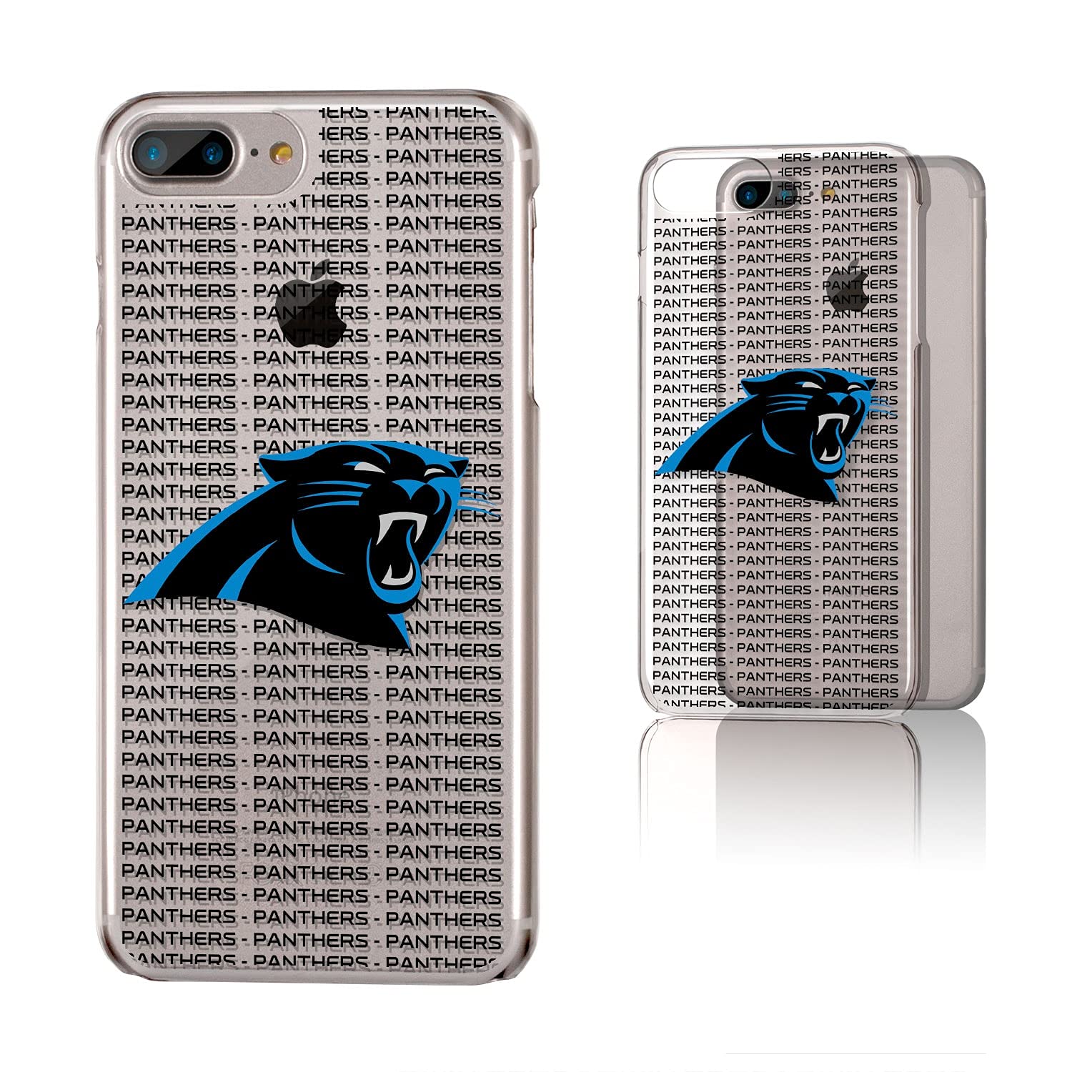 Carolina Panthers iPhone Clear Case with Text Backdrop - Slim Protective Cover for iPhone 13/14/15 Pro Max - Perfect for Game Day & Panthers Fans