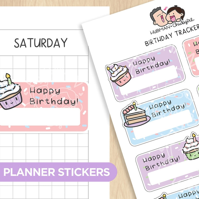 Birthday Countdown Tracker Planner Stickers - Fun & Colorful Event Reminder for Parties, Anniversaries, and Special Occasions