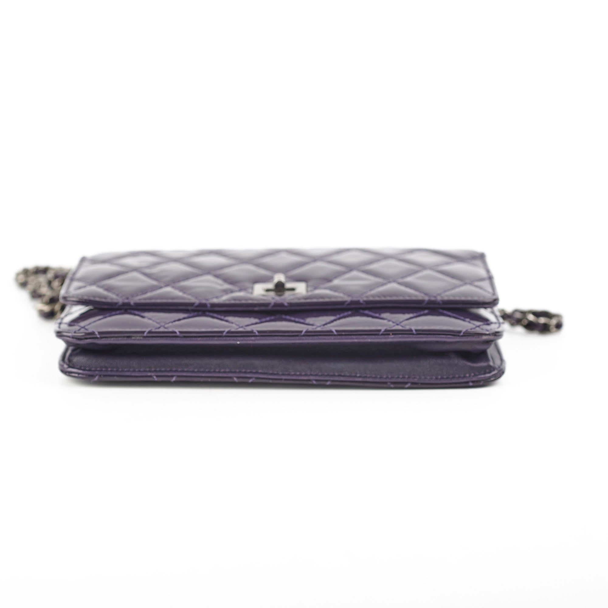 Chanel Reissue Patent Leather Wallet On Chain WOC in Purple - Luxury Crossbody Bag for Women, Perfect for Evening Events & Date Nights