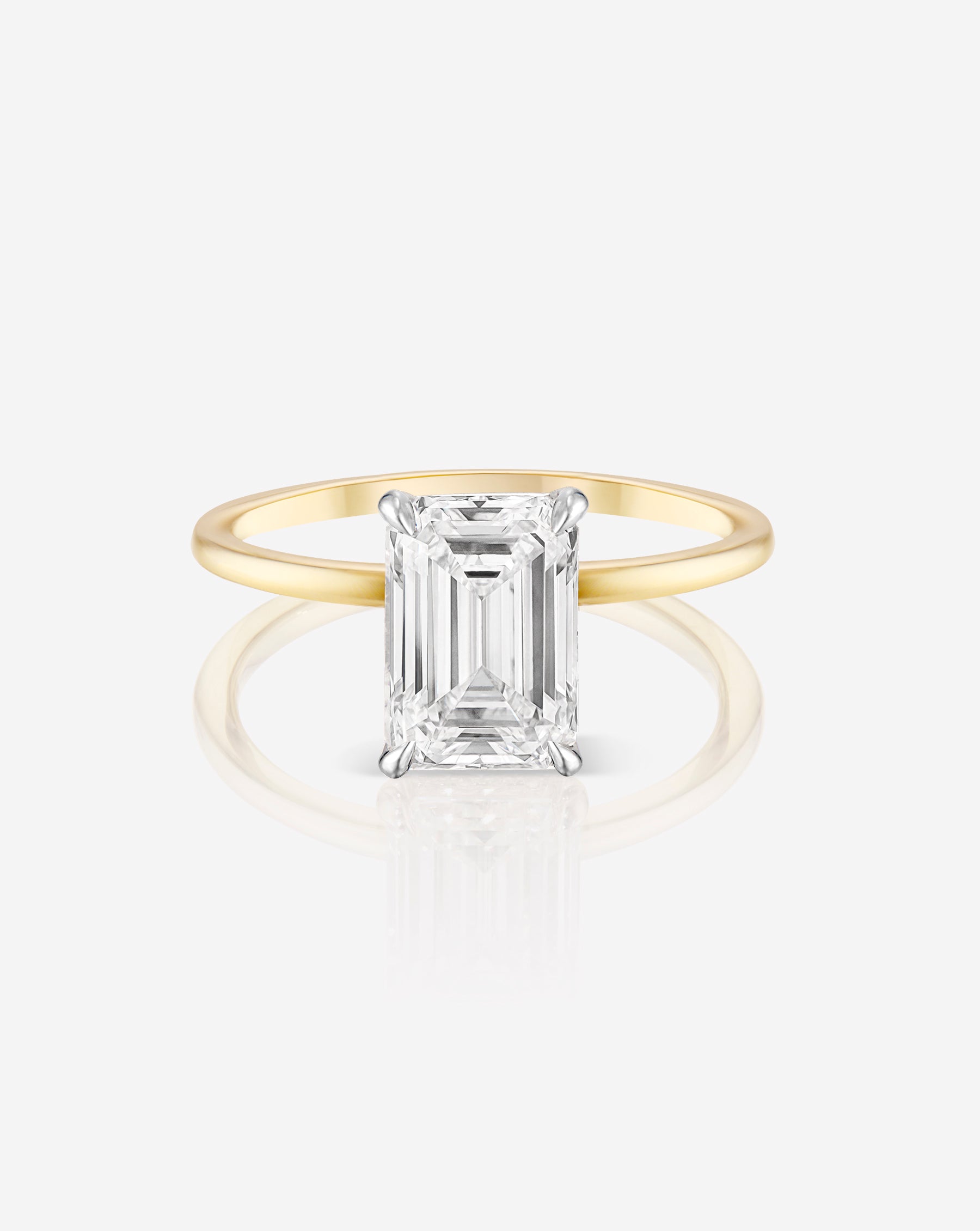 2.36 Carat Lab-Grown Emerald Whisper Thin® Ring - Elegant Green Gemstone Jewelry for Women, Perfect for Engagement, Wedding & Special Occasions