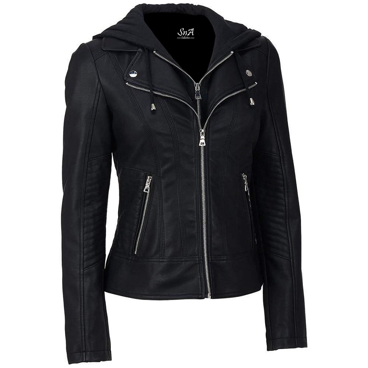 Women's Motorcycle Leather Jacket - Biker Moto Jacket for Riding & Fashion | Stylish Outerwear for Casual & Night Out
