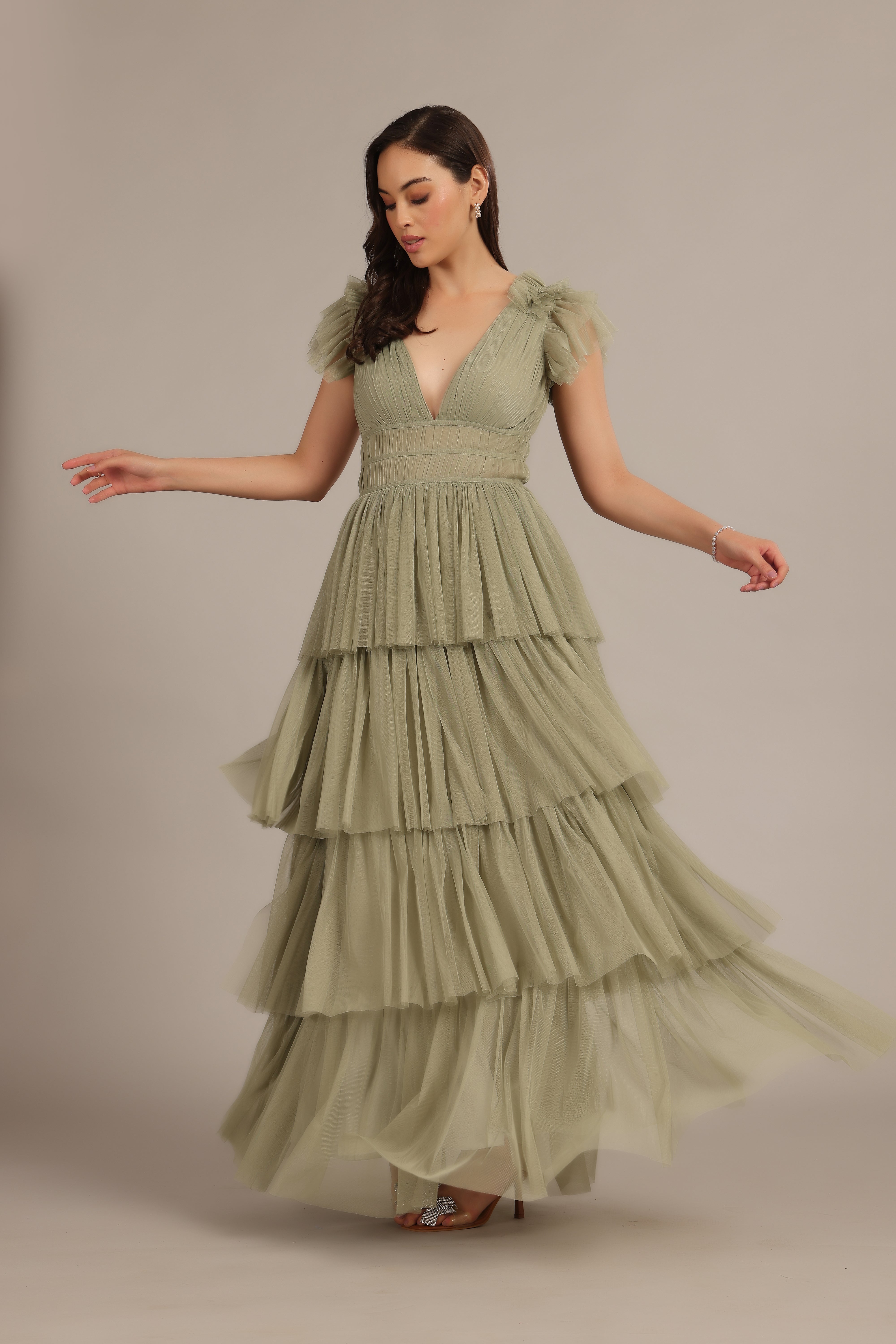 Naomi Maxi Dress in Dusty Sage | Flowy Boho Summer Dress for Women | Perfect for Beach Vacations & Date Nights