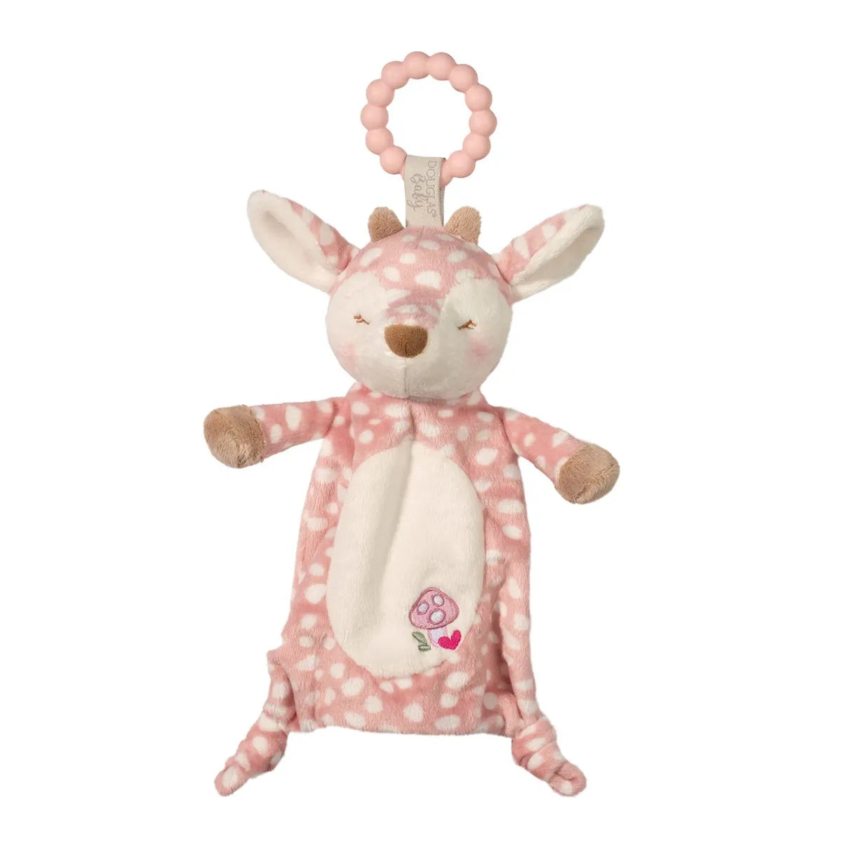 Farrah Pink Fawn Teether - Soothing Baby Teething Toy for Infants & Toddlers - Safe & BPA-Free for Chewing Relief - Perfect for Home, Travel & Daycare Use