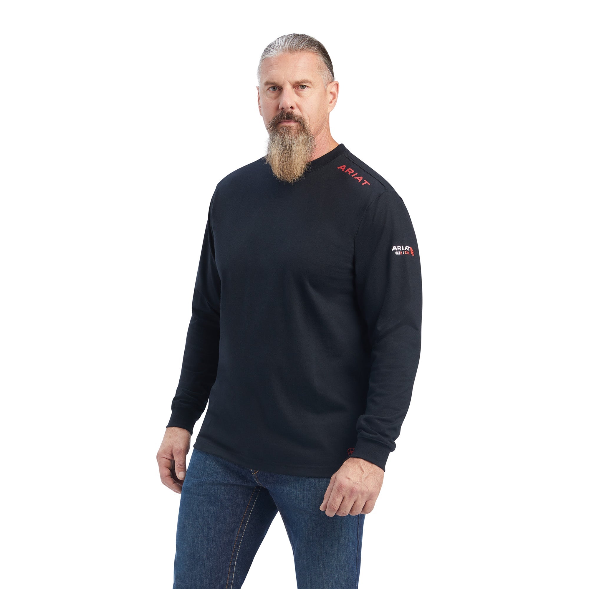 Ariat Men's FR Born For This Graphic Long Sleeve T-Shirt - Flame Resistant Work Shirt for Construction, Oilfield & Industrial Jobs