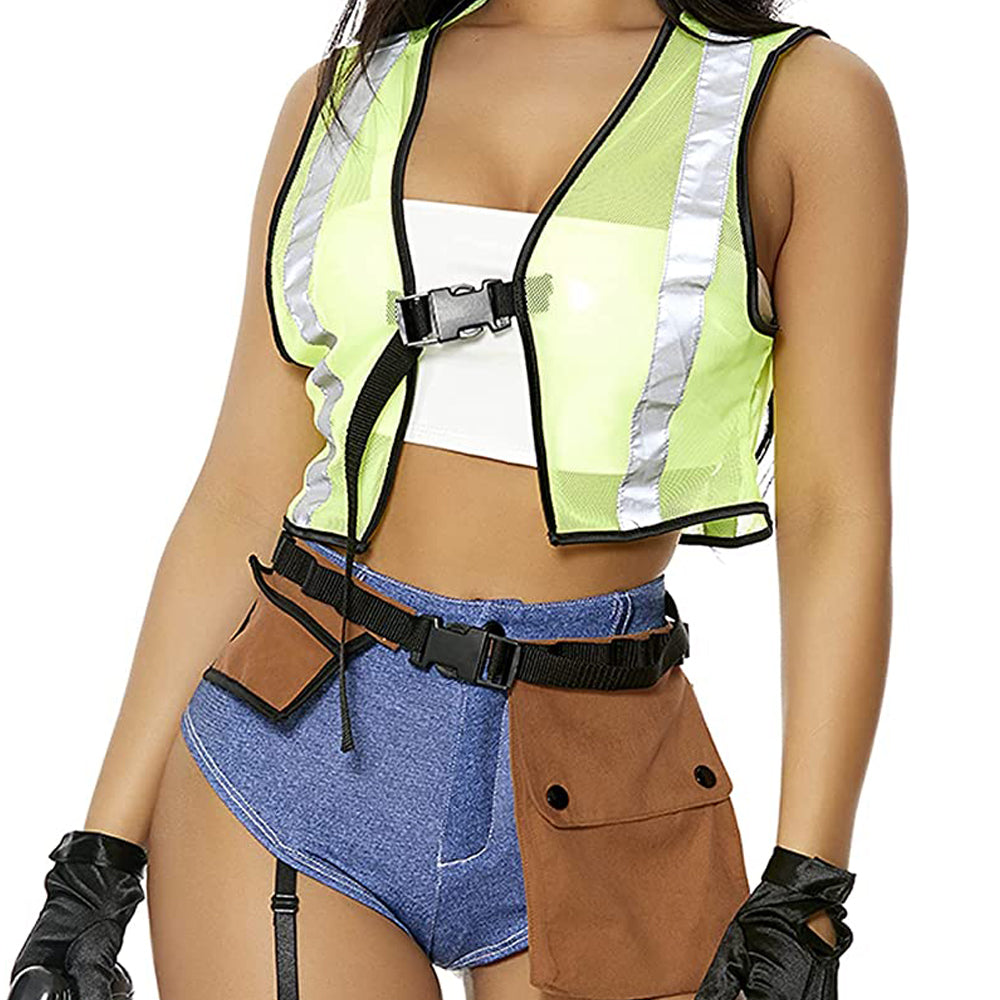 Sexy Construction Worker Costume for Women - Role Play Outfit for Halloween, Cosplay & Bachelorette Parties - Perfect for Couples & Adult Fun